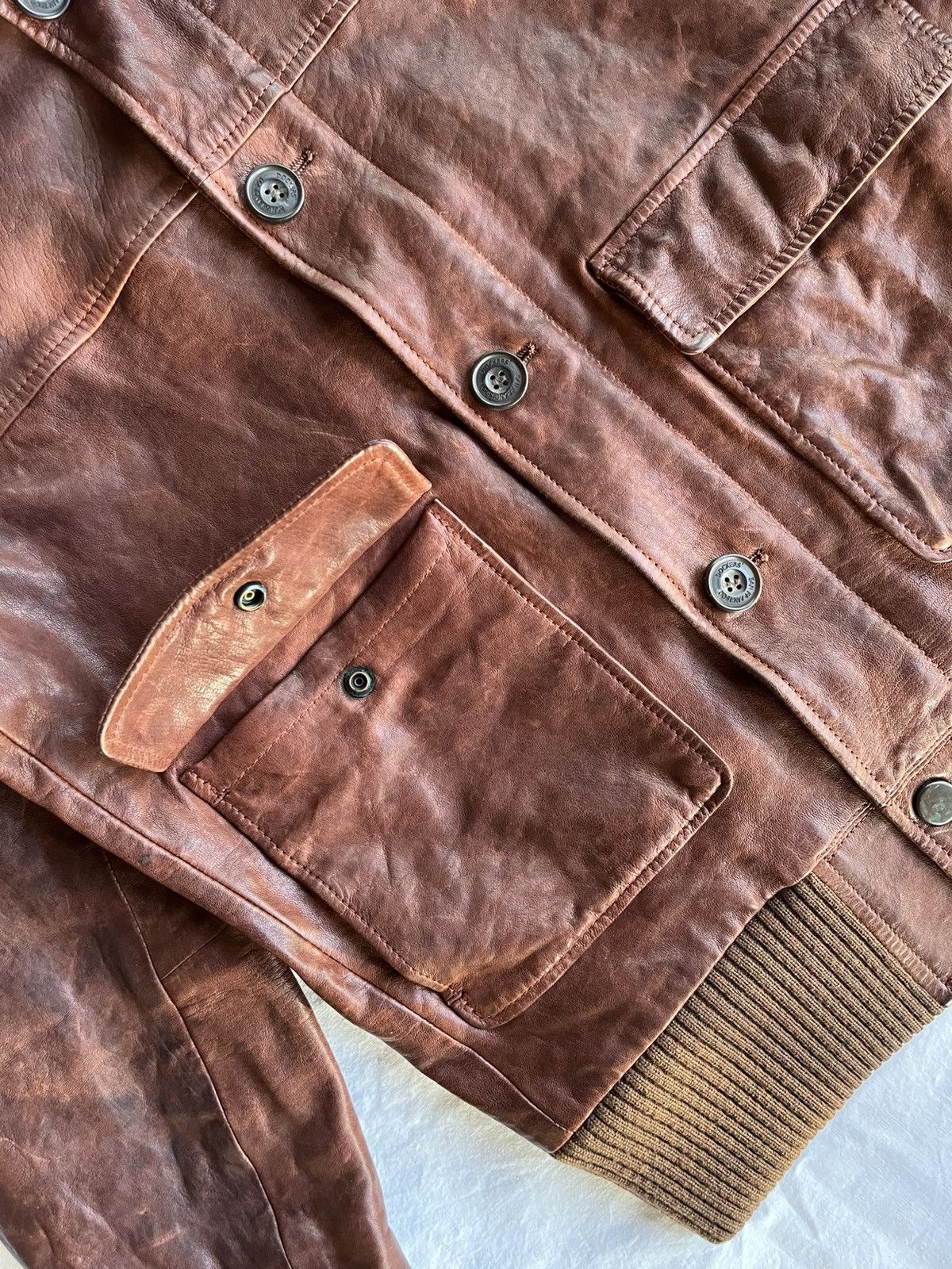 Japanese Brand Vintage Leather Bomber Artisanal Archive Piece CCP Size US M / EU 48-50 / 2 - 6 Thumbnail