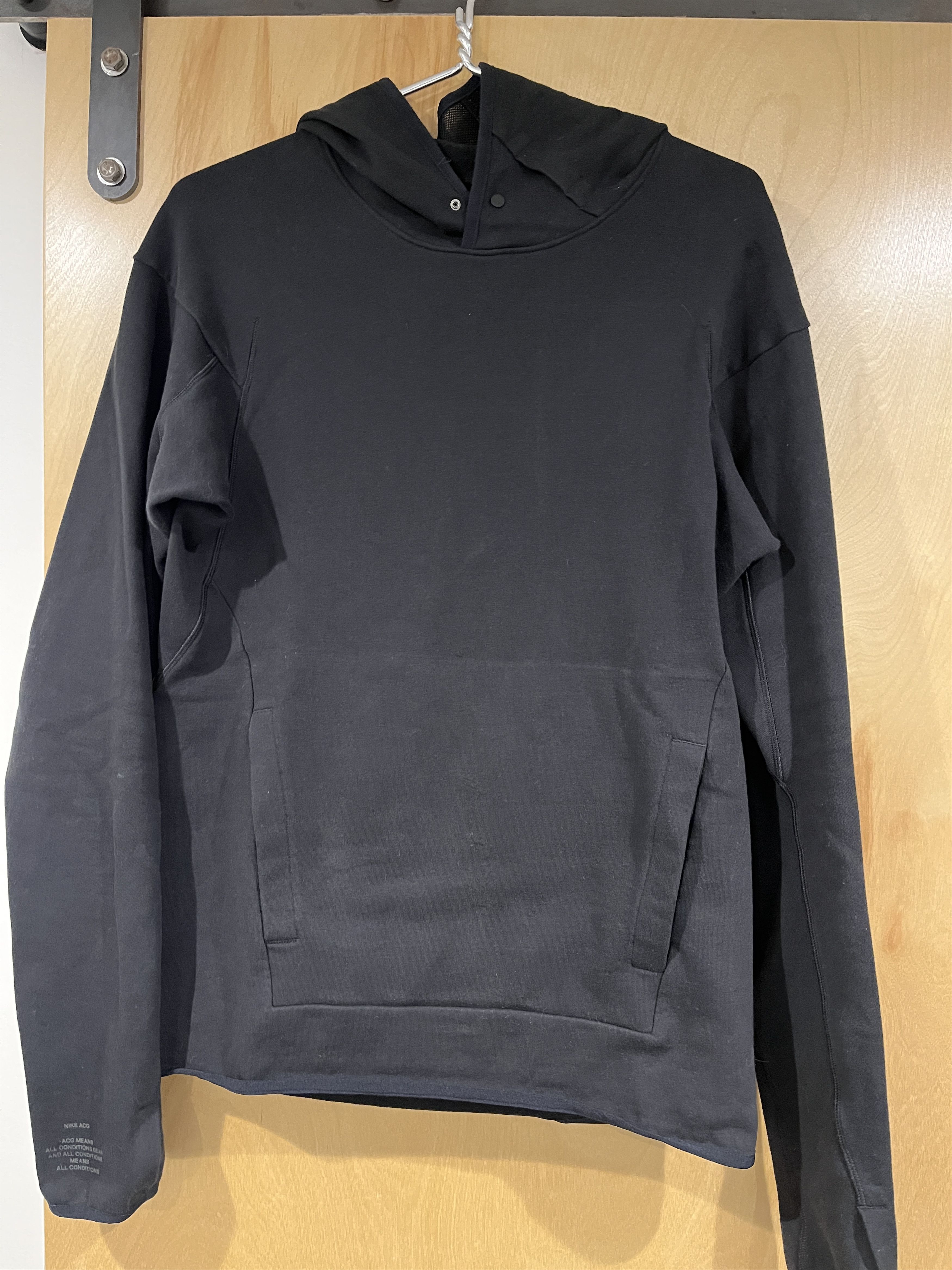 image of Errolson Hugh x Nike Acg Pullover Hoodie in Black, Men's (Size Small)