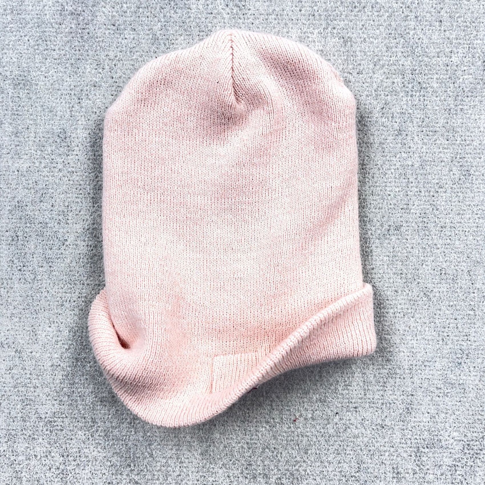 Carhartt Carhartt Beanie Hat Womens Light Pink Fold Over Skull Cap Acrylic Knit Logo Patch Size ONE SIZE - 4 Thumbnail