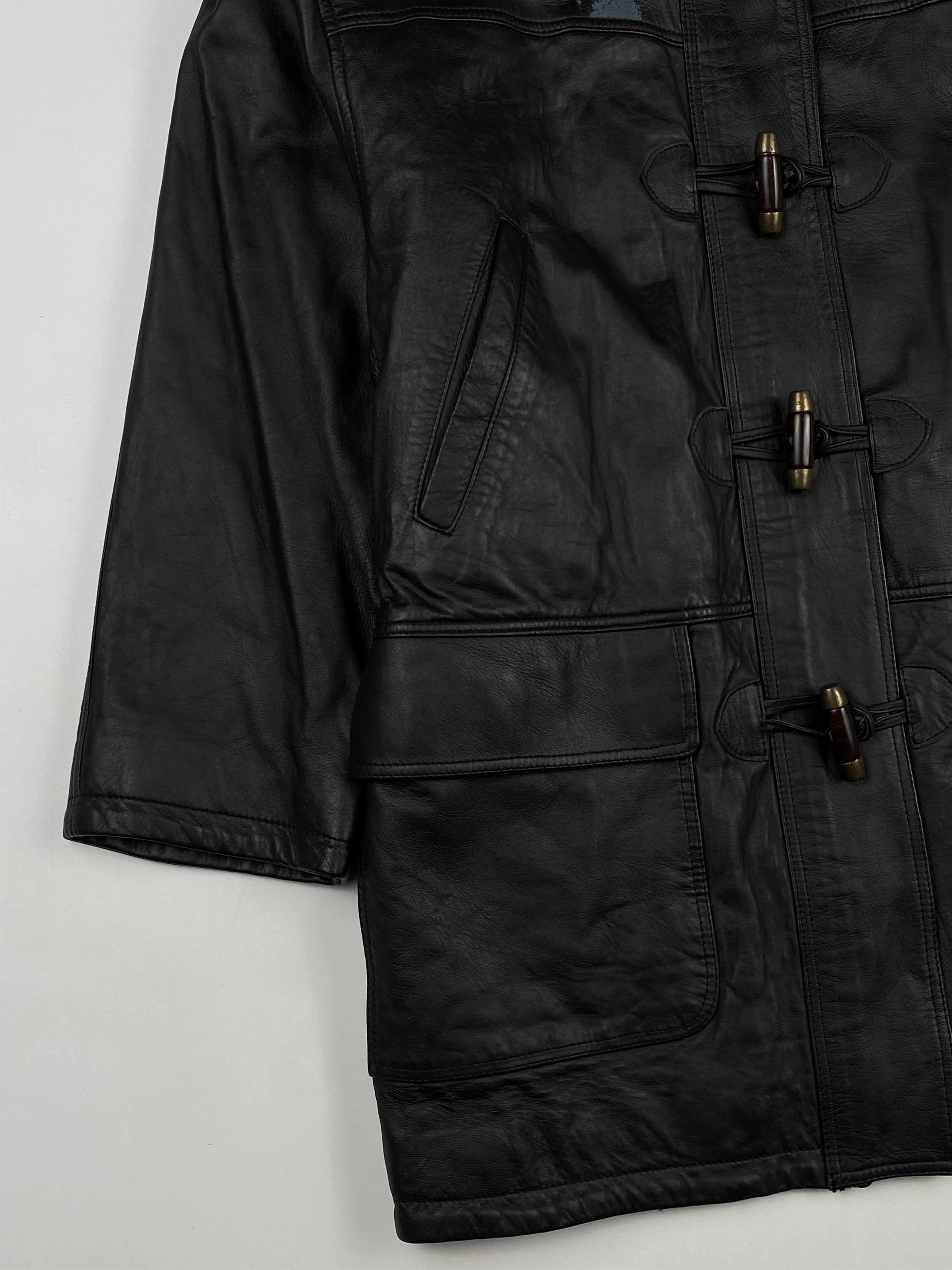 Burberry Vintage Duffle Coat Nova Check Leather Jacket Size M / US 6-8 / IT 42-44 - 7 Thumbnail