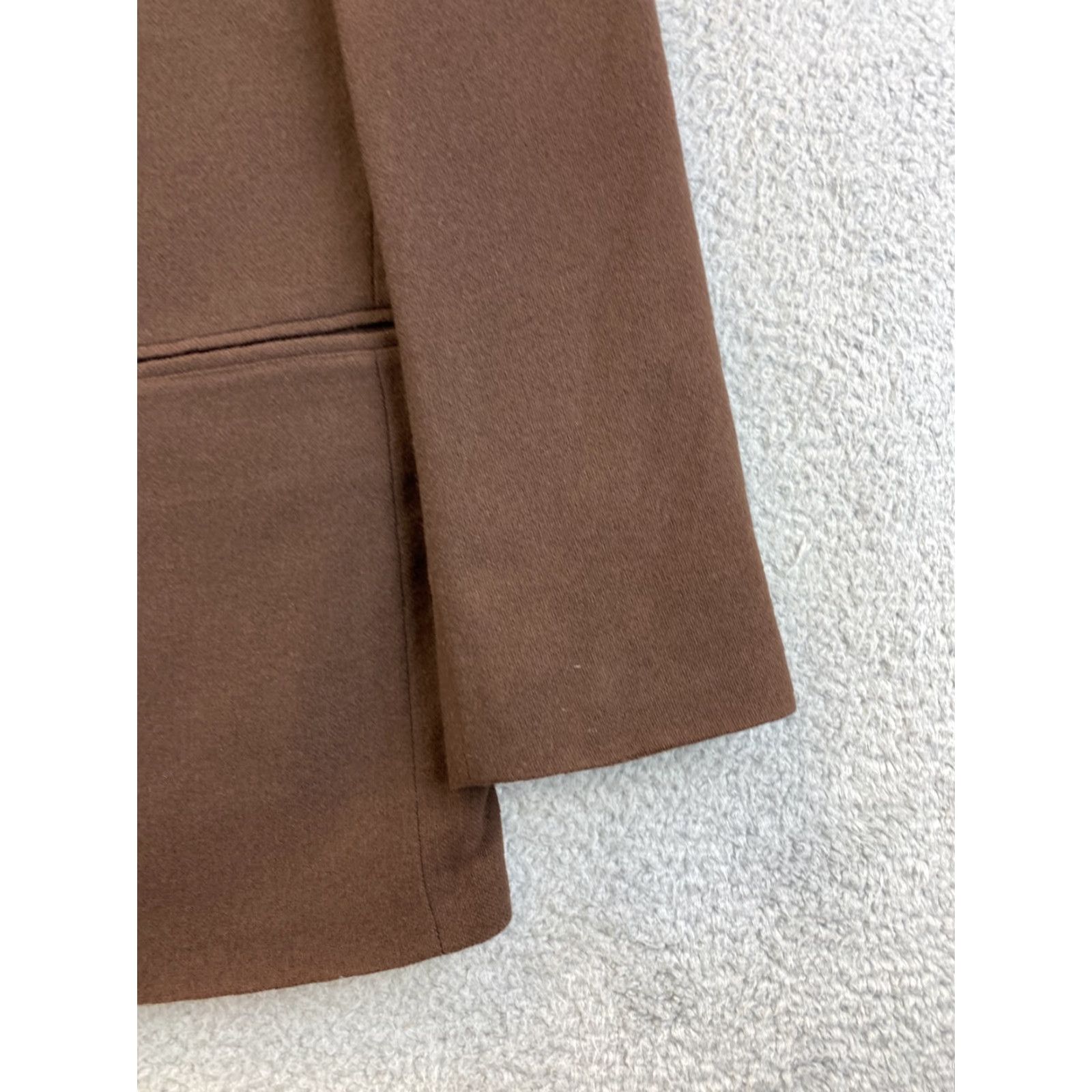Oscar De La Renta VINTAGE Oscar de la Renta Sport Coat Blazer Wool Lambswool Brown 42R Men’s Regular Single-Breasted Notch Lapel 4-Button Solid 42 Mens Dress Coat Size 42R - 3 Thumbnail