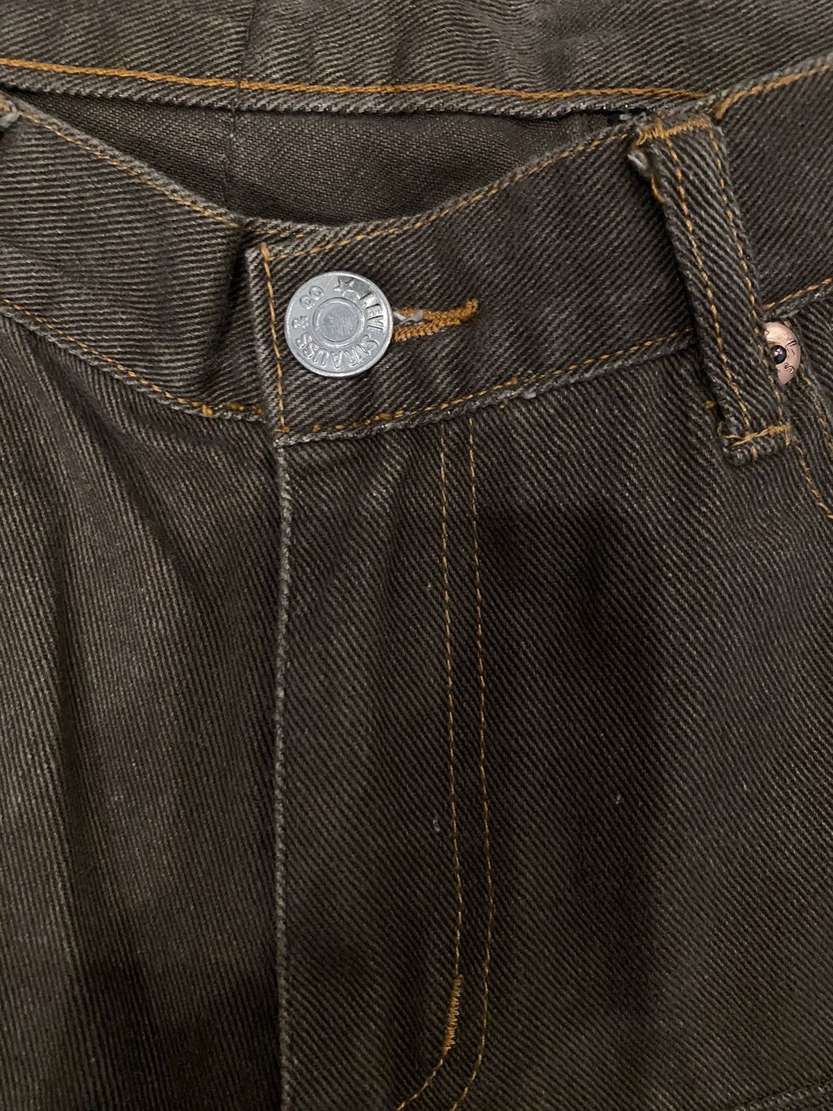Levi's 90s Levis Chocolate Patchwork Jeans Size US 33 - 5 Thumbnail
