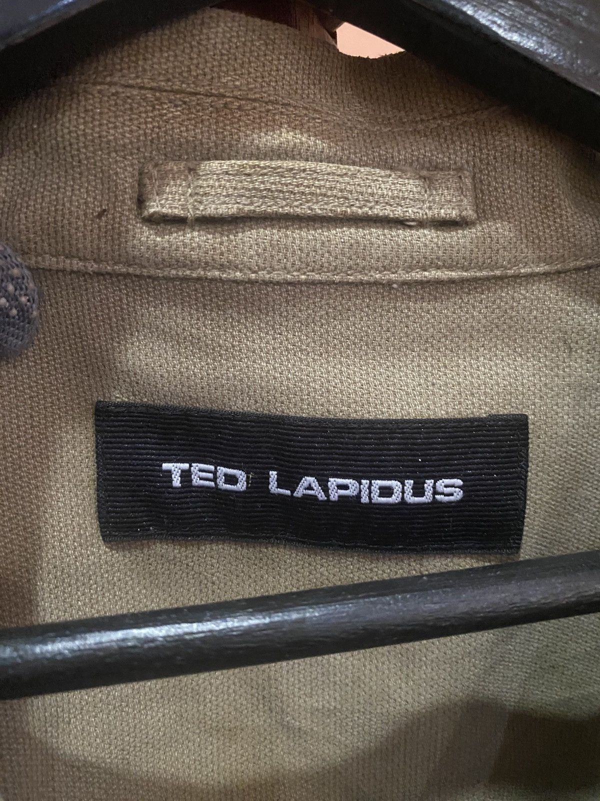 TED LAPIDUS Vintage Ted Lapidus Khaki Cotton Blend Workwear Jacket Size US L / EU 52-54 / 3 - 6 Thumbnail
