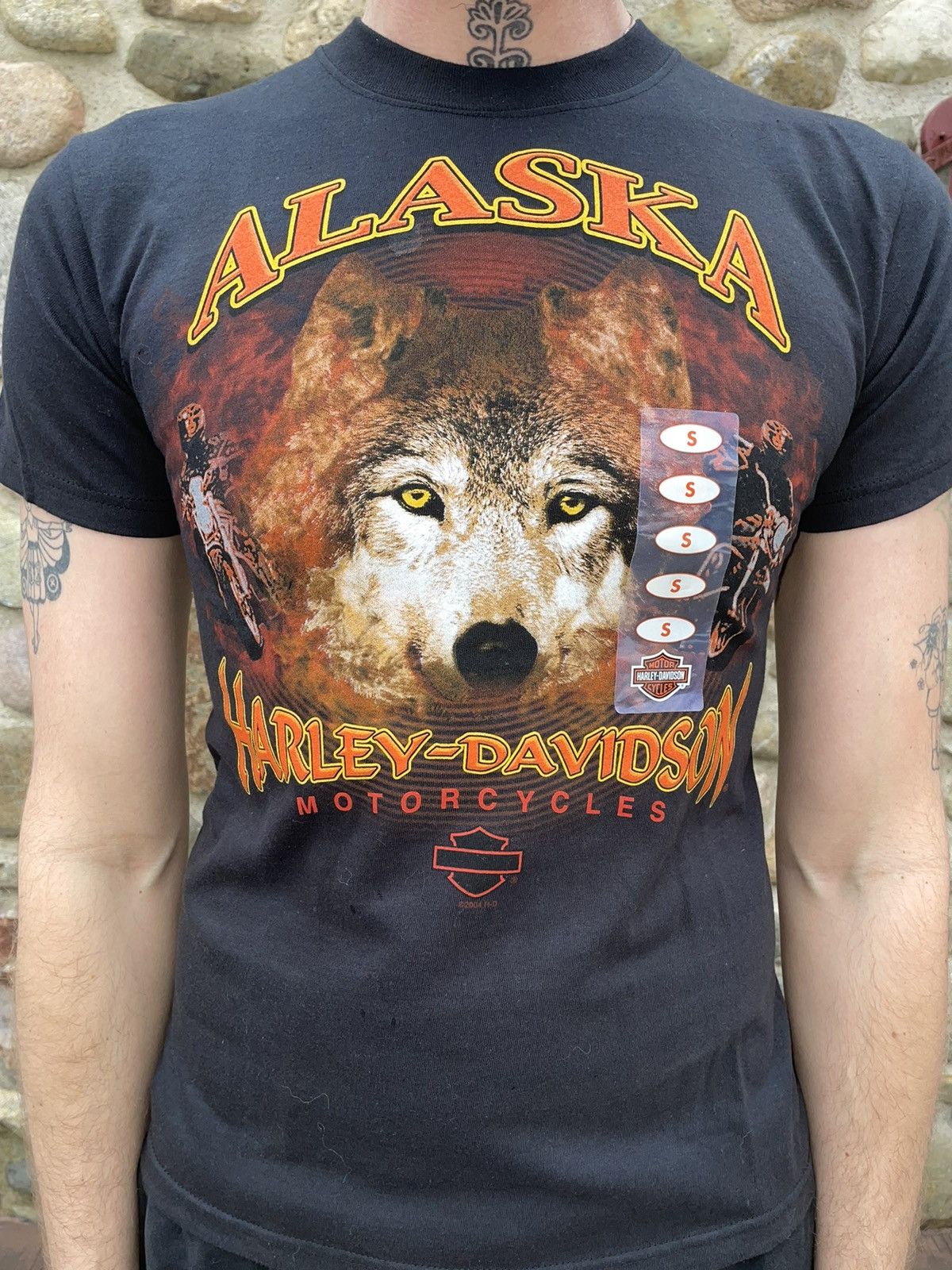 Harley Davidson EXTREMELY RARE Harley Davidson Alaska Wolf Tee- Men’s Small Size US S / EU 44-46 / 1 - 1 Thumbnail