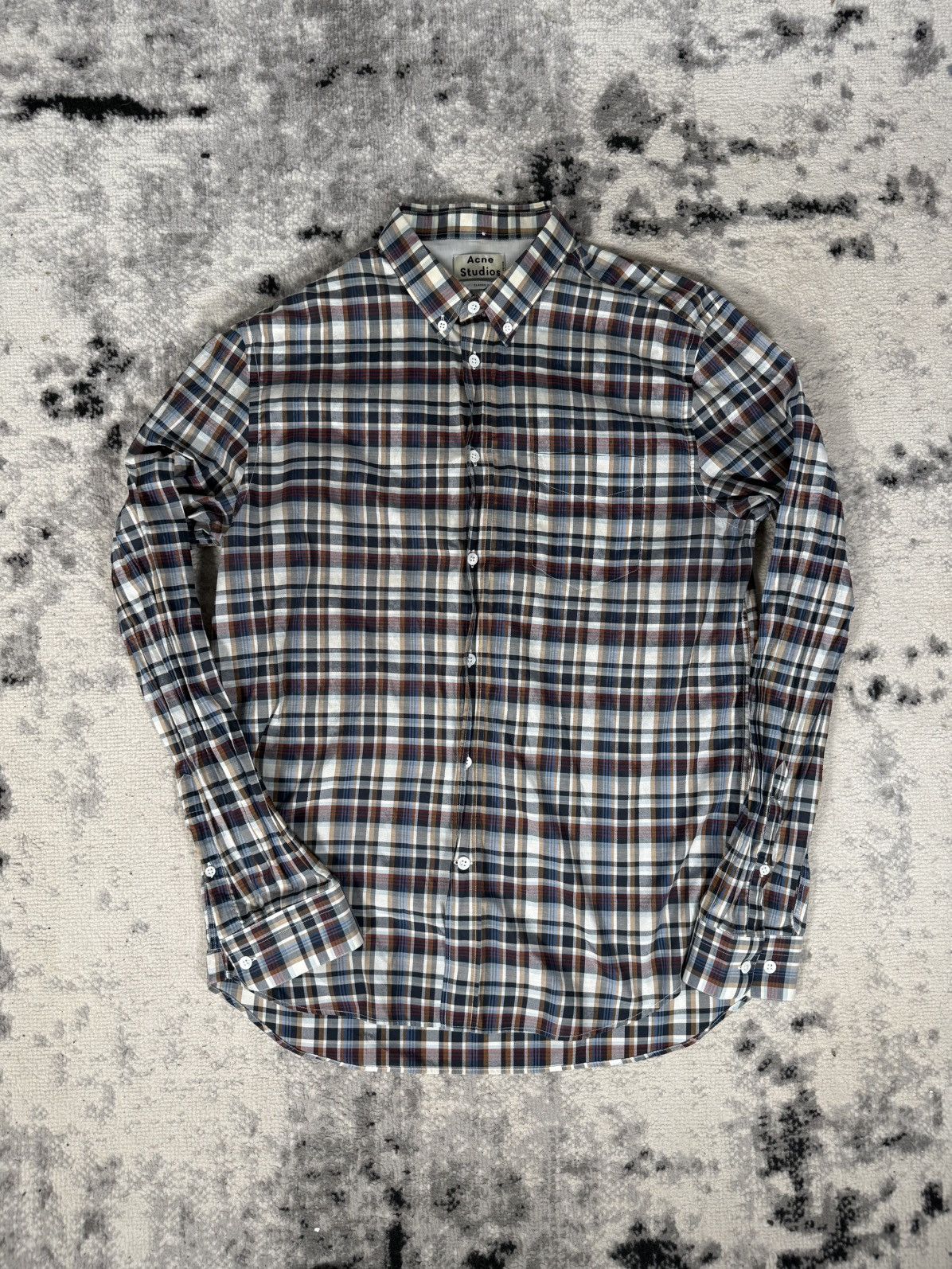 Acne Studios Acne Studios Isherwood PSS15 Checkered Button Up Shirt Size US L / EU 52-54 / 3 - 3 Thumbnail