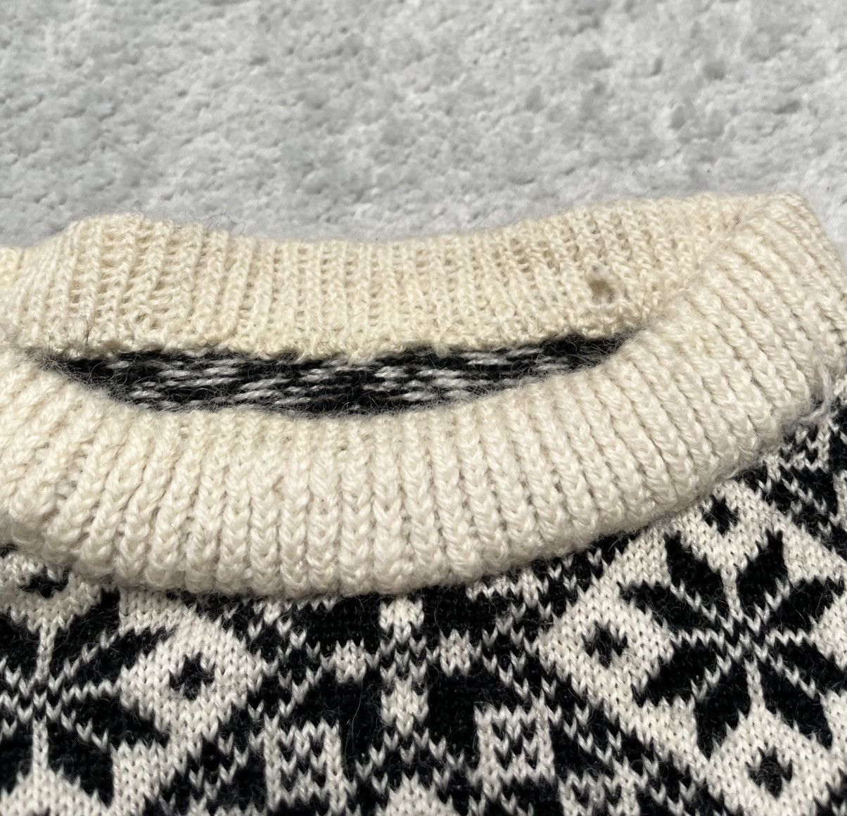 Vintage Wool Winter Heavy -Kniwear Sweater Basic Figured Size US L / EU 52-54 / 3 - 5 Thumbnail