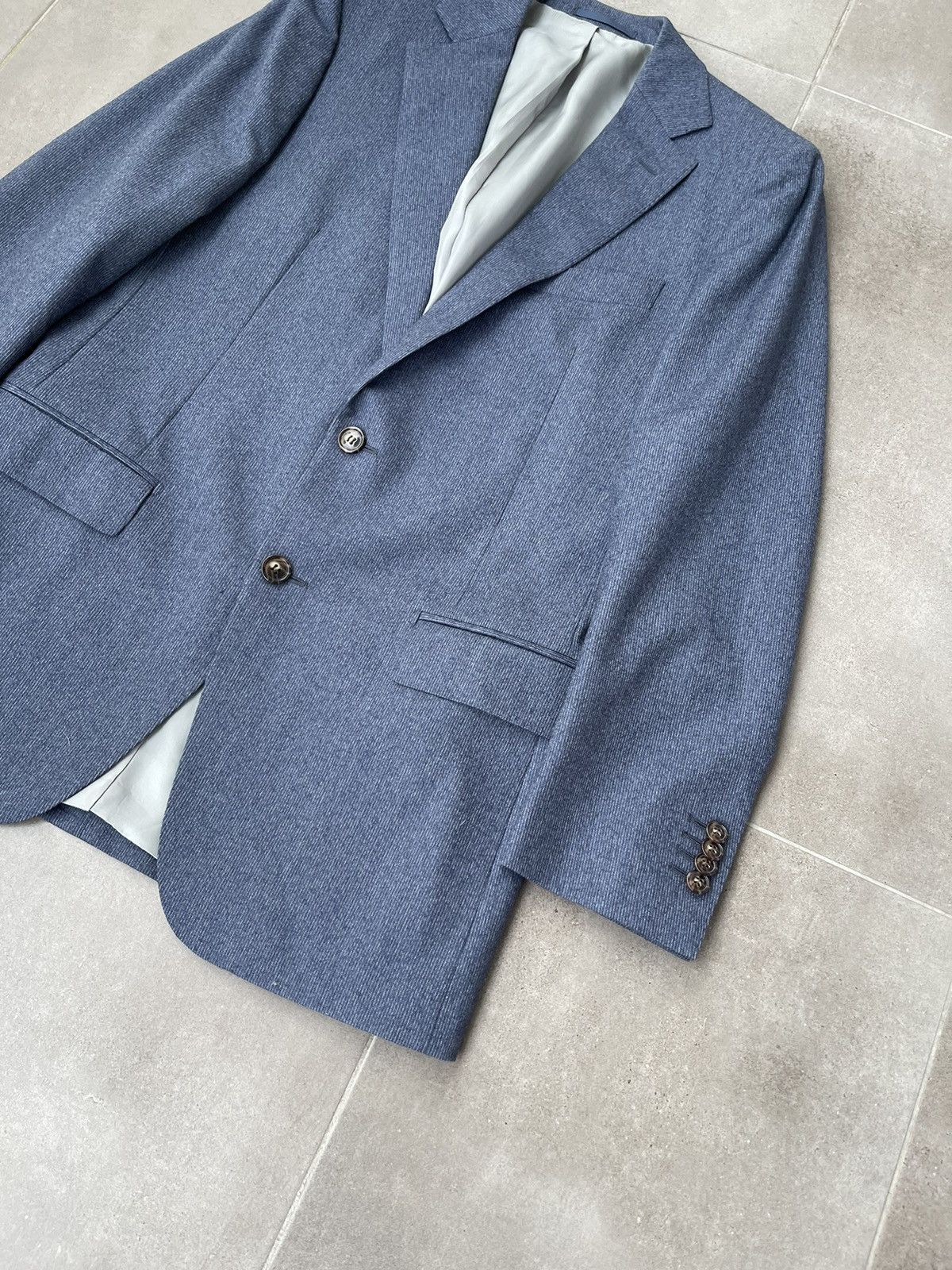 Suitsupply SS12 Suitsupply White Striped Navy Wool Casual Blazer Size 36R - 8 Thumbnail
