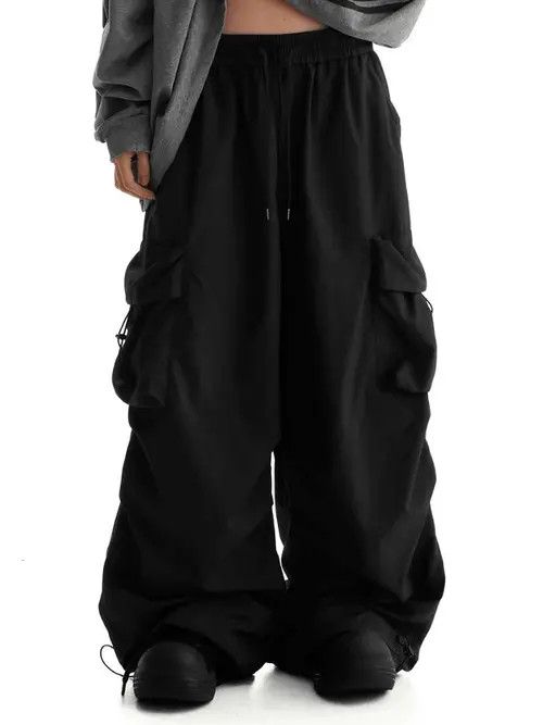 Other Black Parachute Multi-Pocket Sweatpants Gorpcore Cargo Size US 30 / EU 46 - 1 Thumbnail