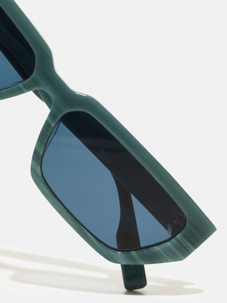 Alexander McQueen !DS! Alexander Mcqueen MQ0302S Marble Turqoise Sunglasses Size ONE SIZE - 19 Thumbnail