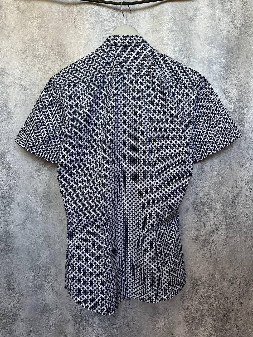 Brioni Brioni Patterned Short Sleeve Button-Up Shirt Chain Print Size US L / EU 52-54 / 3 - 3 Thumbnail