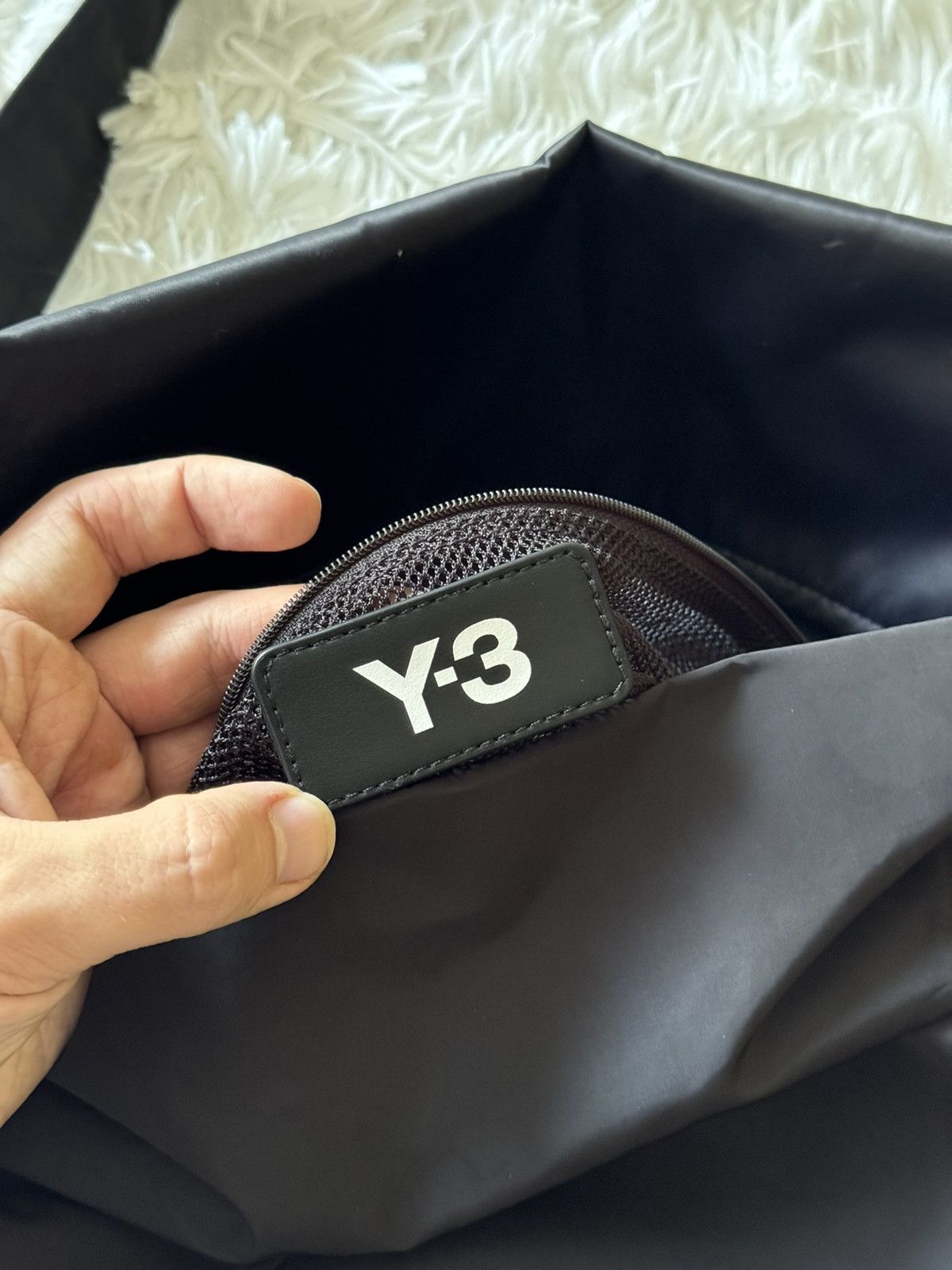 Y-3 × Yohji Yamamoto Y-3 OVERSIZED CRAZY BLACK NYLON TOTE BAG Size ONE SIZE - 8 Thumbnail