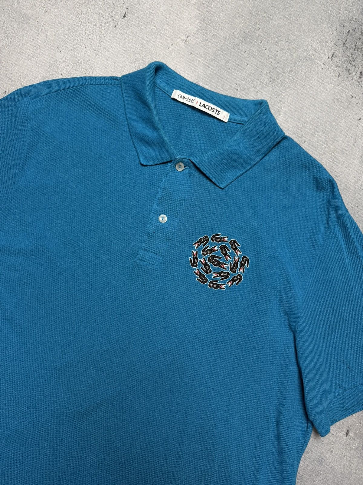 Lacoste Limited Edition Lacoste Camparas Big Logo Lux Polo Rare y2k Size US XL / EU 56 / 4 - 2 Thumbnail