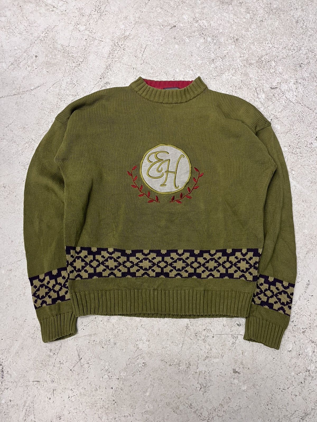 Vintage Vintage green knit sweater Size US M / EU 48-50 / 2 - 2 Thumbnail
