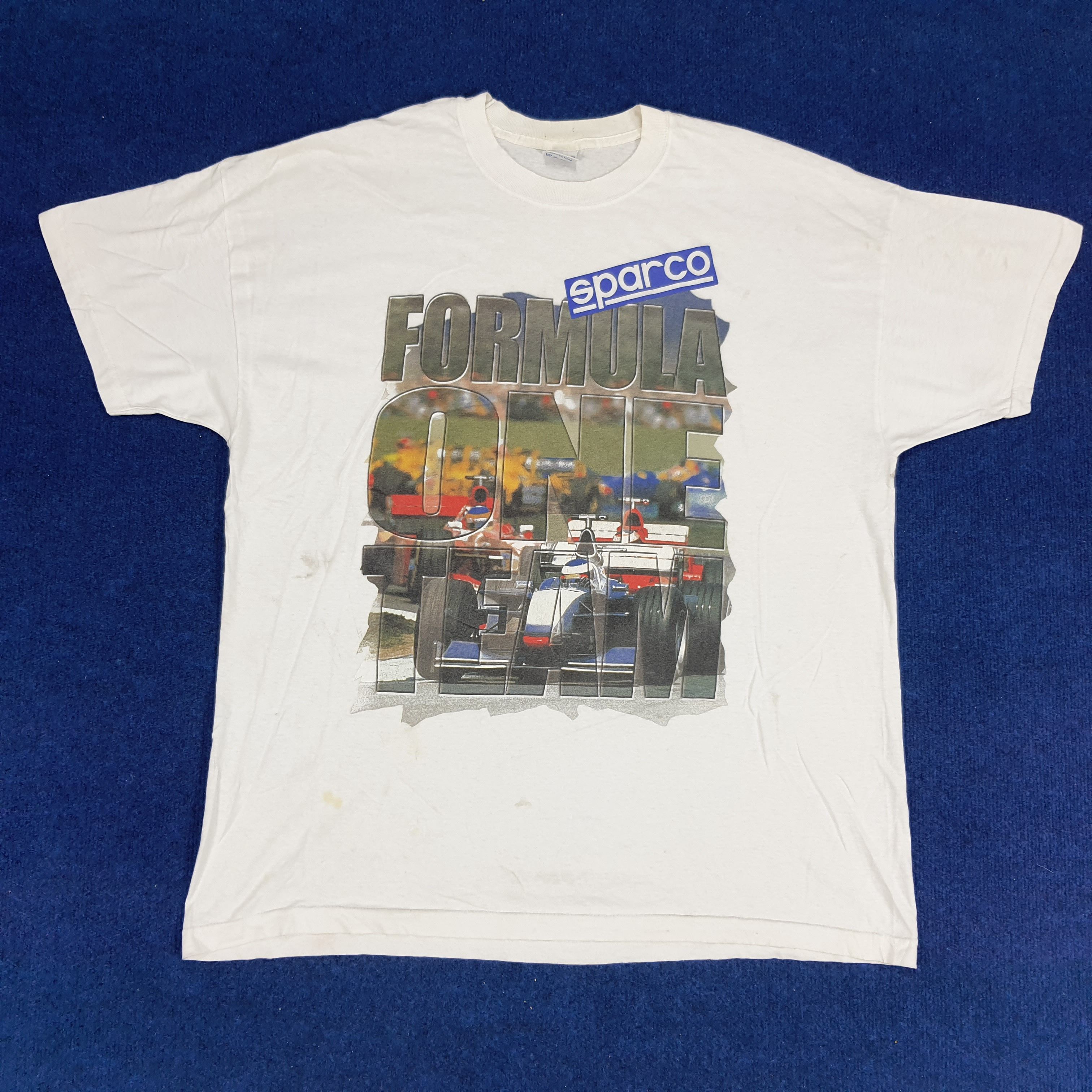 Vintage Vintage Sparco Formula One Racing Motorsports Tshirt Size US XXL / EU 58 / 5 - 1 Thumbnail