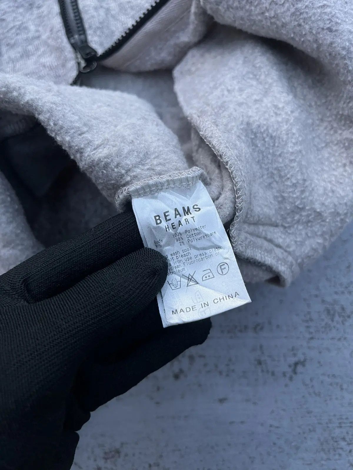 Beams Japan Beams Heart Japan High Neck Fleece Hoodie - Grey Heather Size US S / EU 44-46 / 1 - 3 Thumbnail