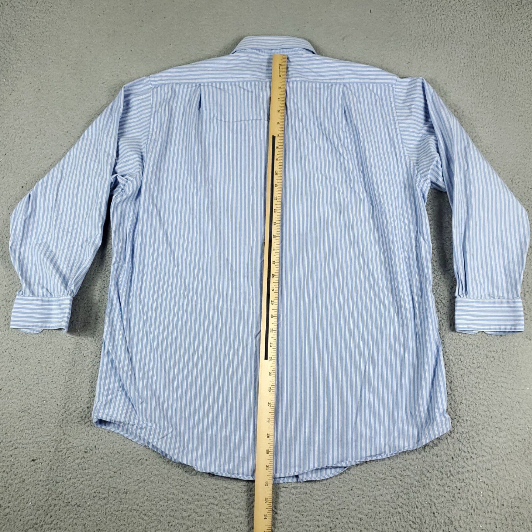 Brooks Brothers Brooks Brothers Dress Shirt Mens 16.5 Blue Striped Button Up Long Sleeve Regular Fit Size 42R - 3 Thumbnail