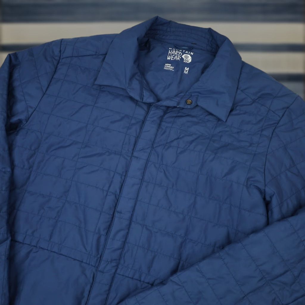 Mountain Hardwear VINTAGE Mountain Hardwear Shirt Jacket Mens Medium Quilted Blue Jacket Size US M / EU 48-50 / 2 - 1 Thumbnail