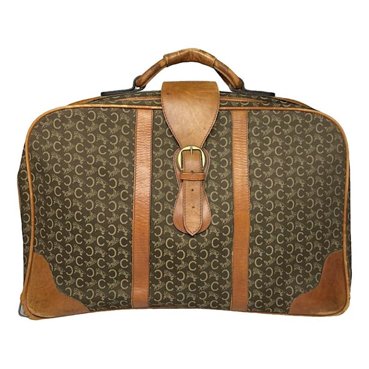 Celine Triomphe Vintage Brown Leather Travel Bag Size ONE SIZE - 1 Thumbnail