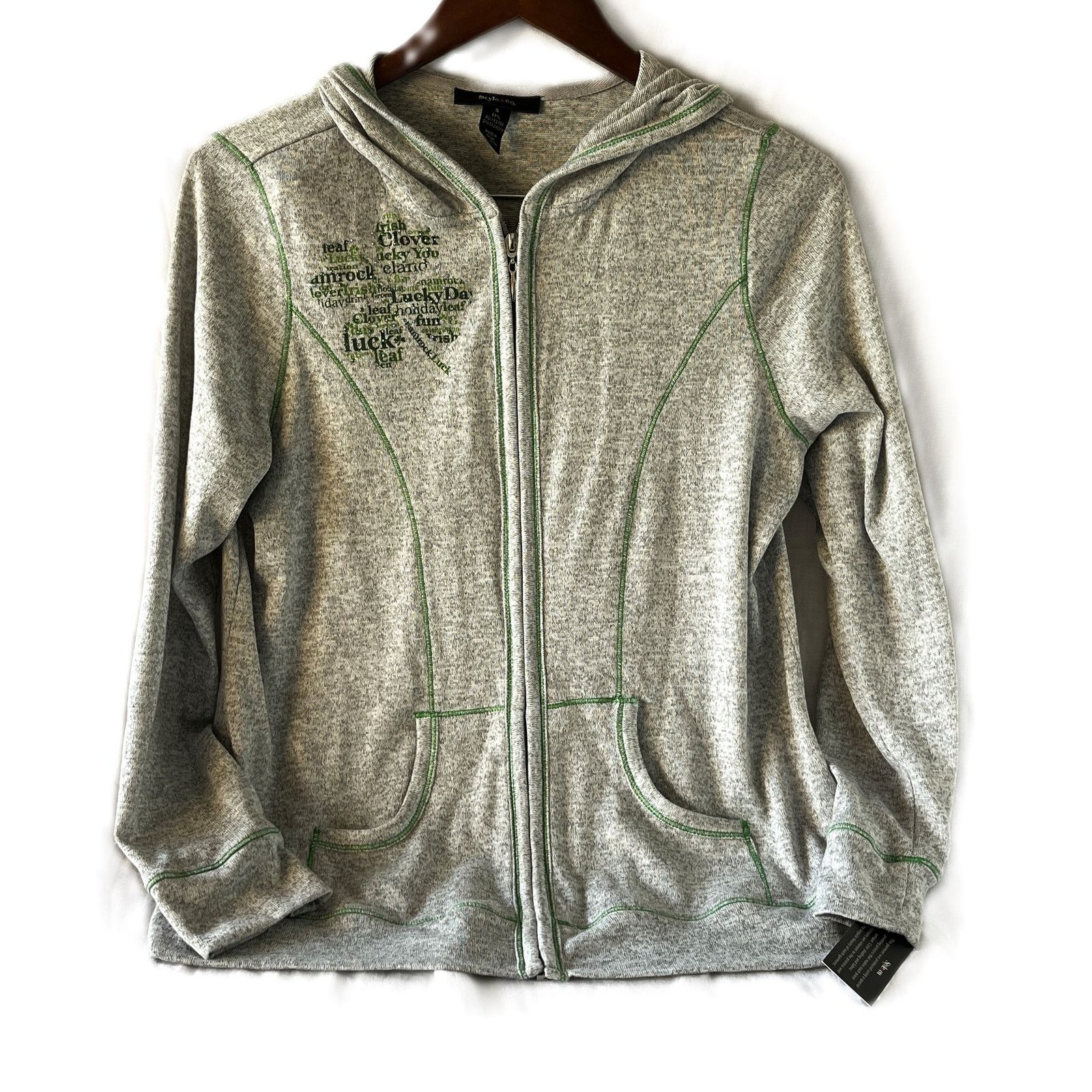Other Style & Co St Patrick's Day Hoodie Size SM NWT Size S / US 4 / IT 40 - 2 Thumbnail