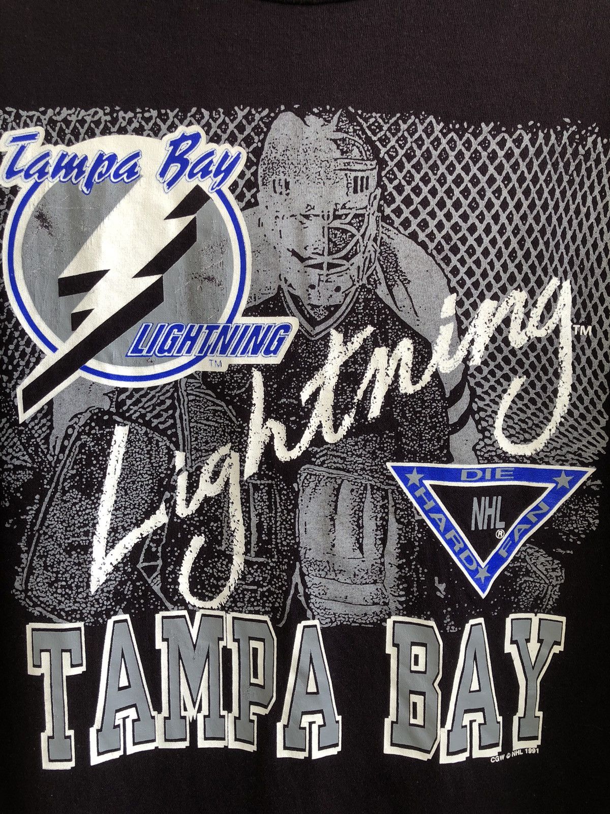Vintage Vintage 90s TAMPA BAY Lightning NHL Tee Size US XL / EU 56 / 4 - 3 Thumbnail