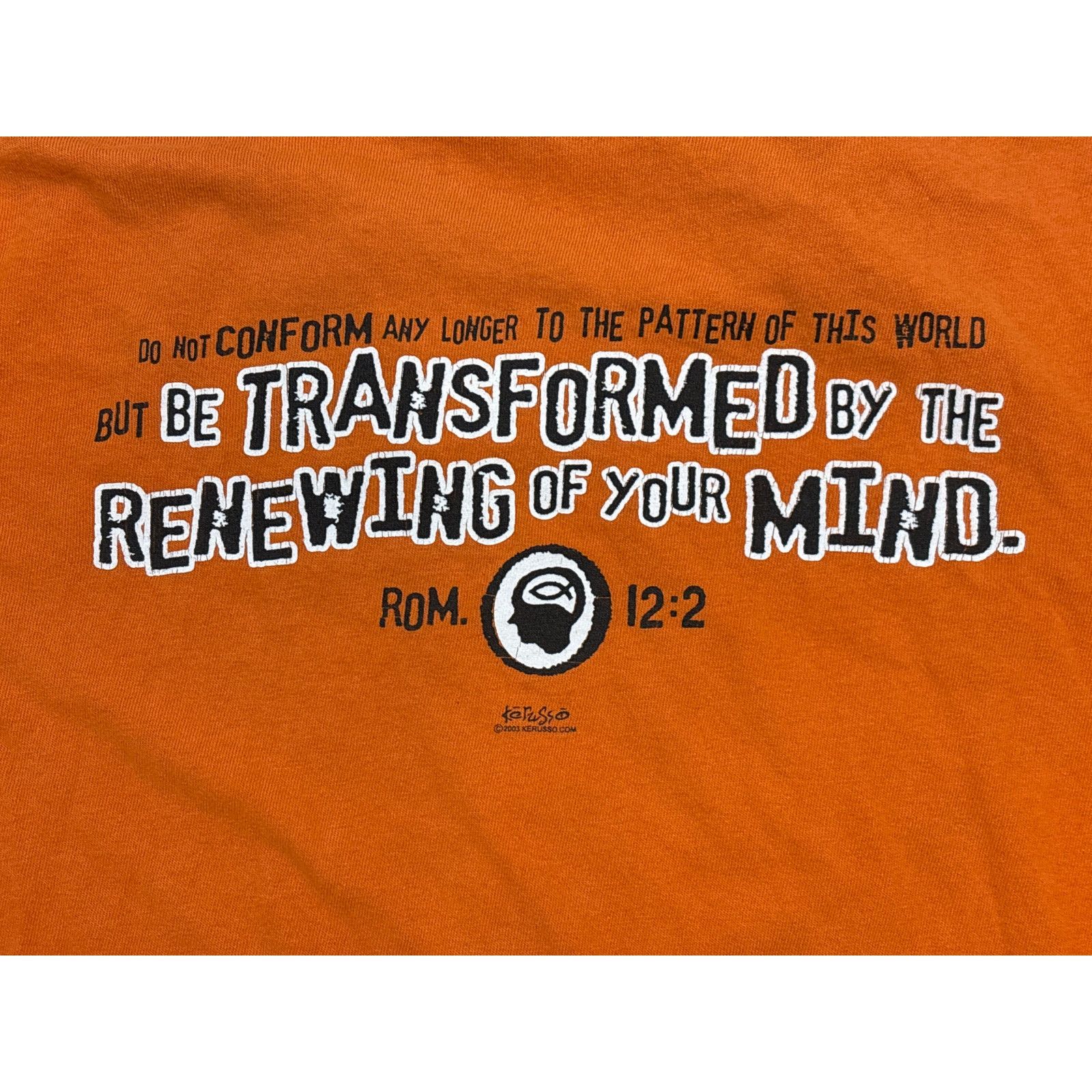 Delta Y2K Brain Washed 2003 Jesus Tee Romans 12:2 Medium shirt Size US M / EU 48-50 / 2 - 4 Thumbnail