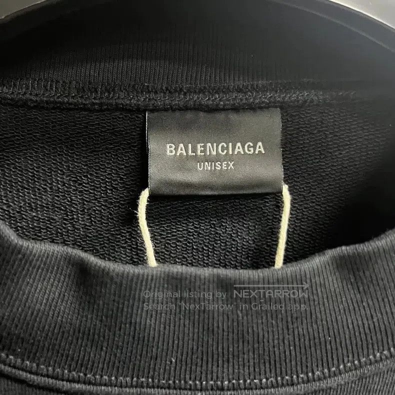Balenciaga Balenciaga Black embroidery pattern small logo sweater Size US XL / EU 56 / 4 - 3 Thumbnail