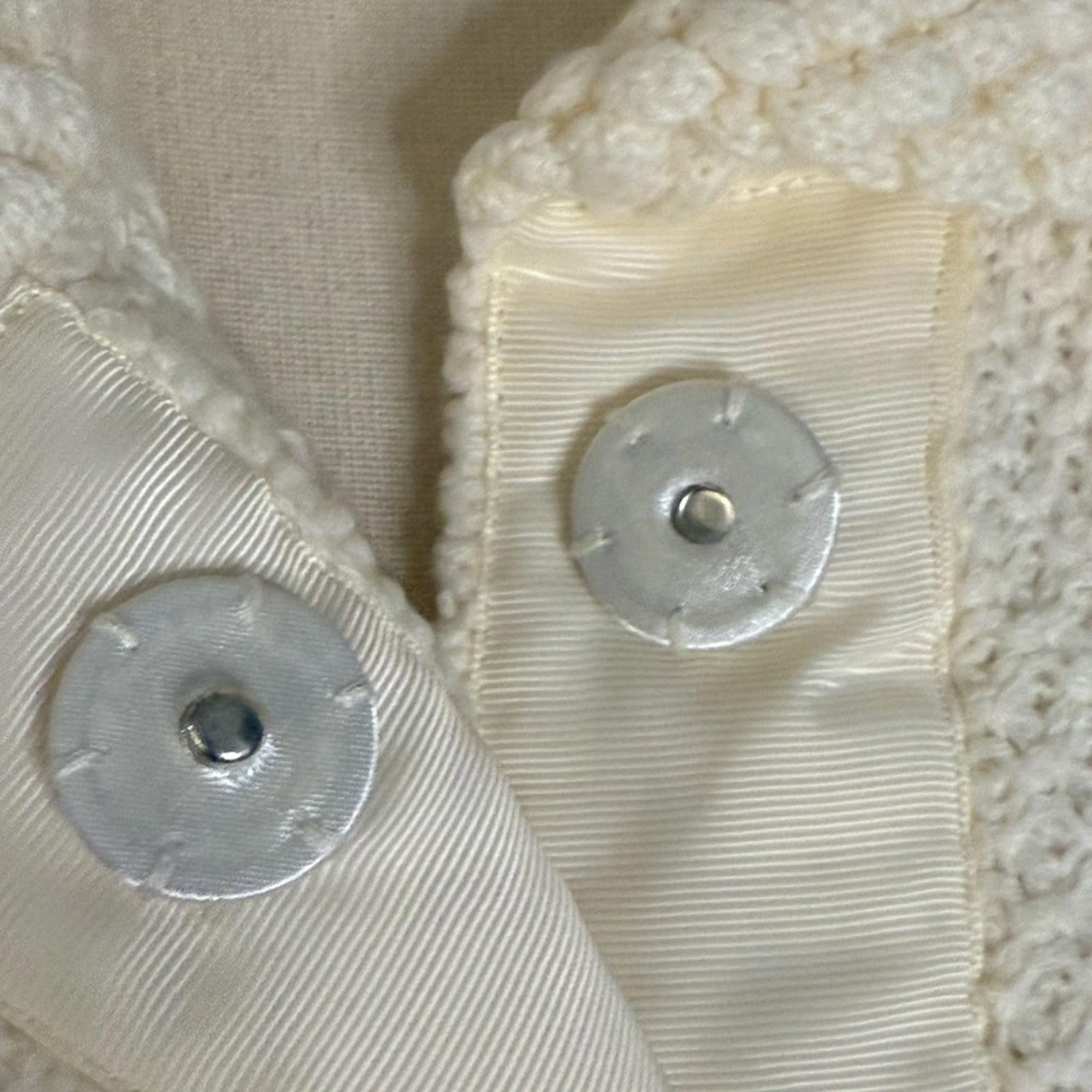 Other Apostrophe cream knit sleeveless cardigan sweater coat SZ LG Size L / US 10 / IT 46 - 4 Thumbnail