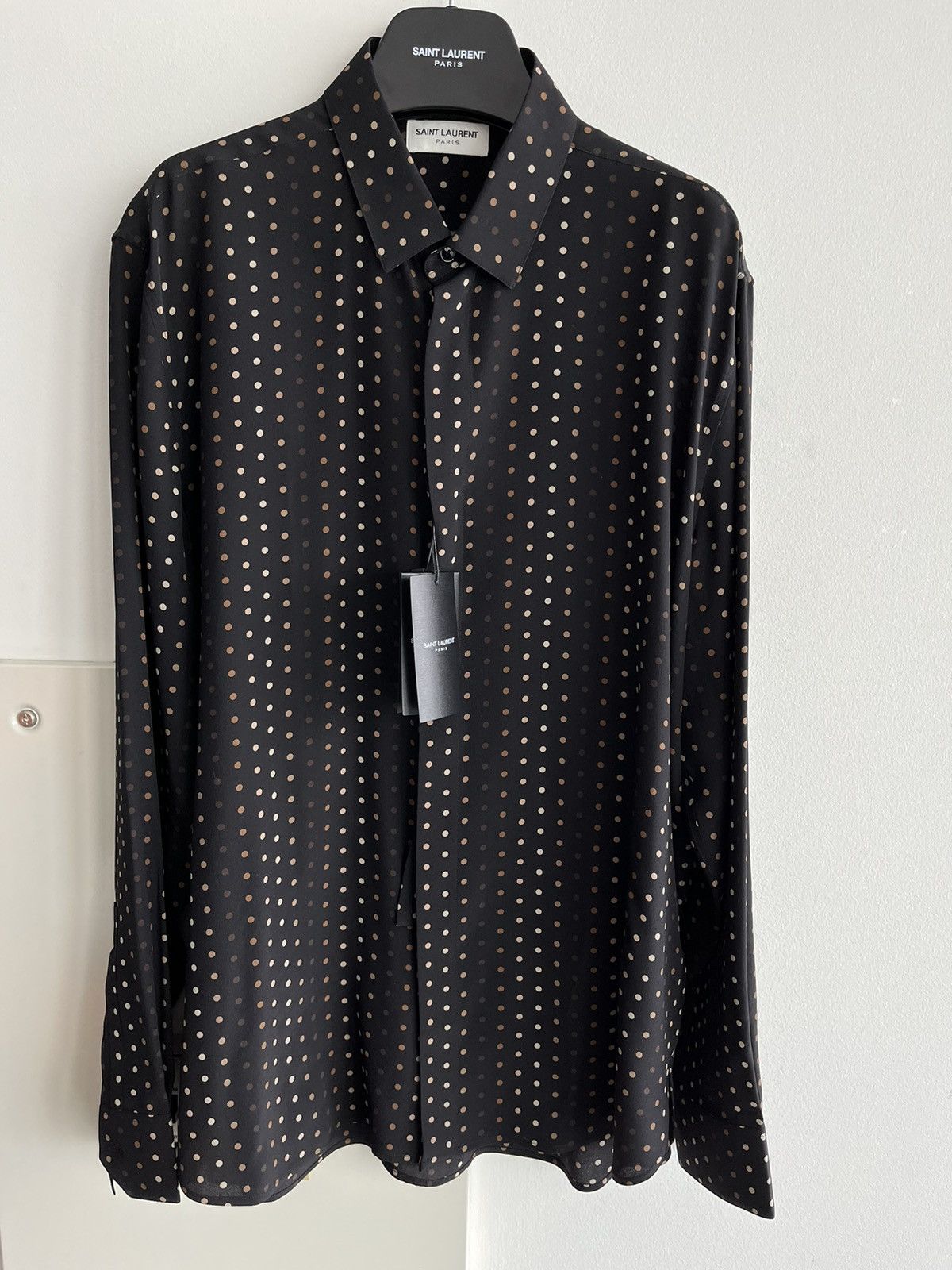 Saint Laurent Paris Saint Laurent Super Runway Silk Shirt Brand New Rare Size US L / EU 52-54 / 3 - 8 Thumbnail