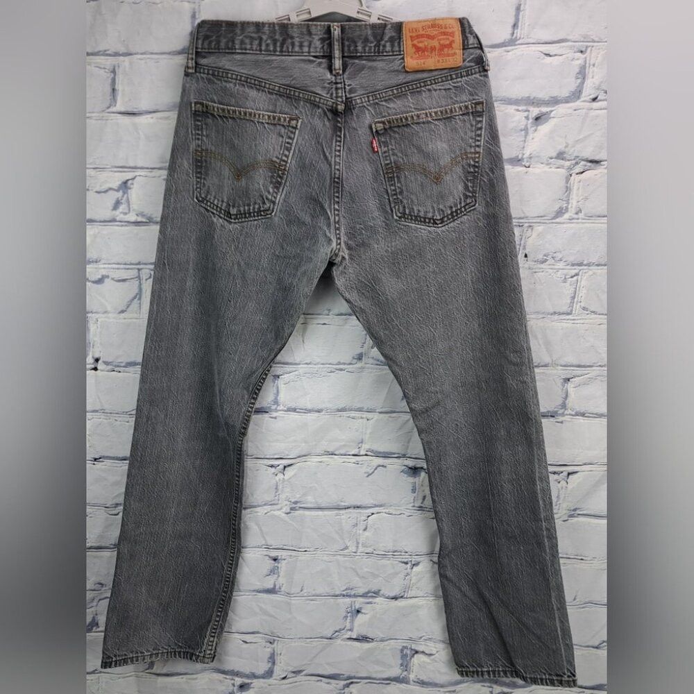 Levi's Levi's 514 Men's Jeans Gray Acid Straight Fit Size 33x32 33 Size US 33 - 4 Thumbnail