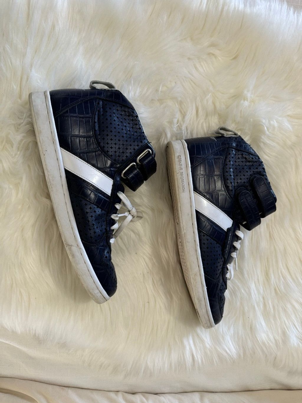 Creative Recreation Creative Recreation | Blue Croc Embossed Sneakers | 12 Size US 12 / EU 45 - 3 Thumbnail