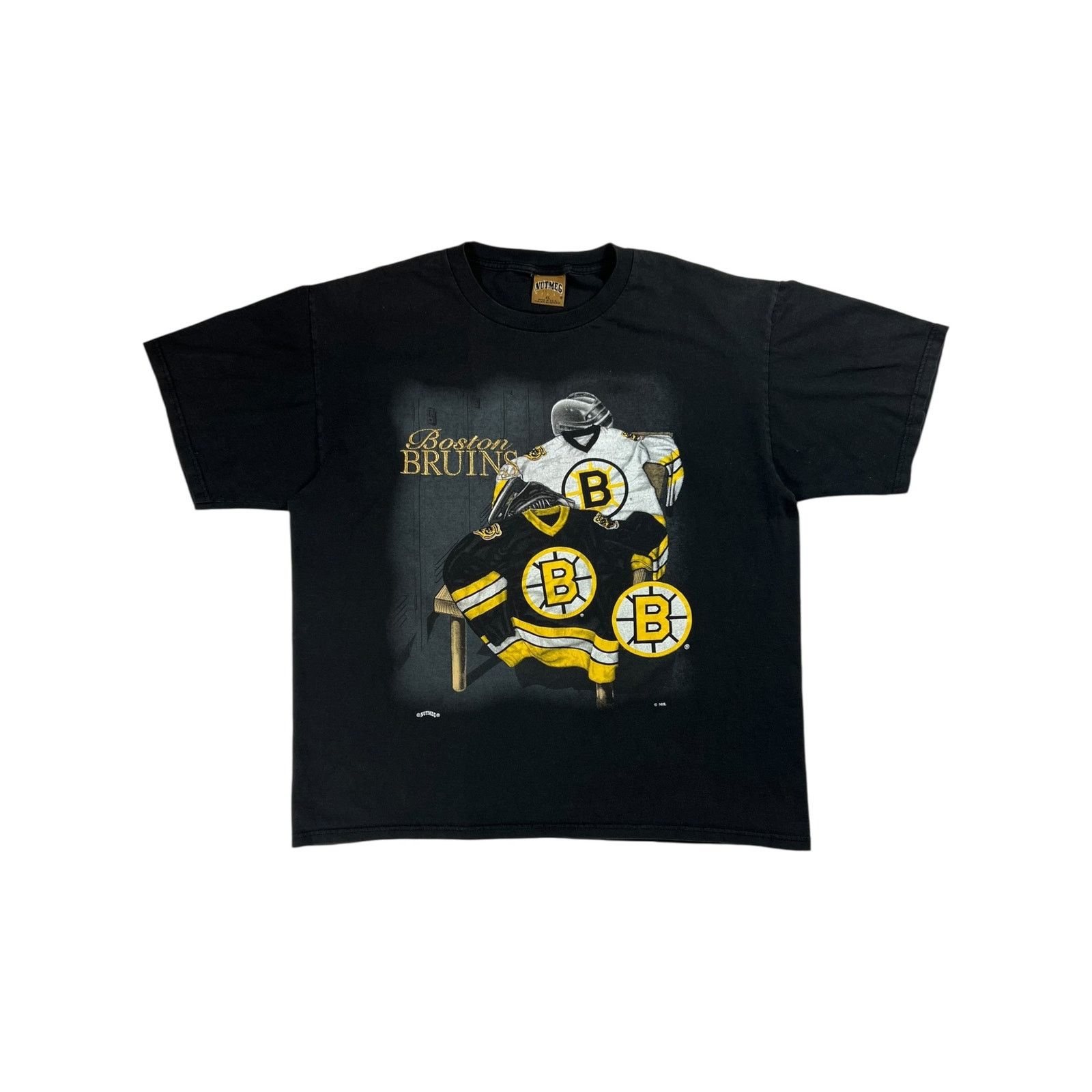 NHL × Nutmeg × Vintage Vintage 90s Nutmeg Boston Bruins faded tee (XL) Size US XL / EU 56 / 4 - 1 Thumbnail
