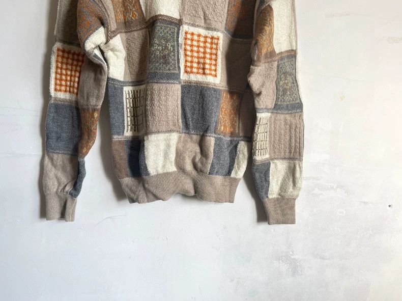 Kenzo KENZO Wool blended color block patchwork round neck long s Size S / US 4 / IT 40 - 6 Thumbnail
