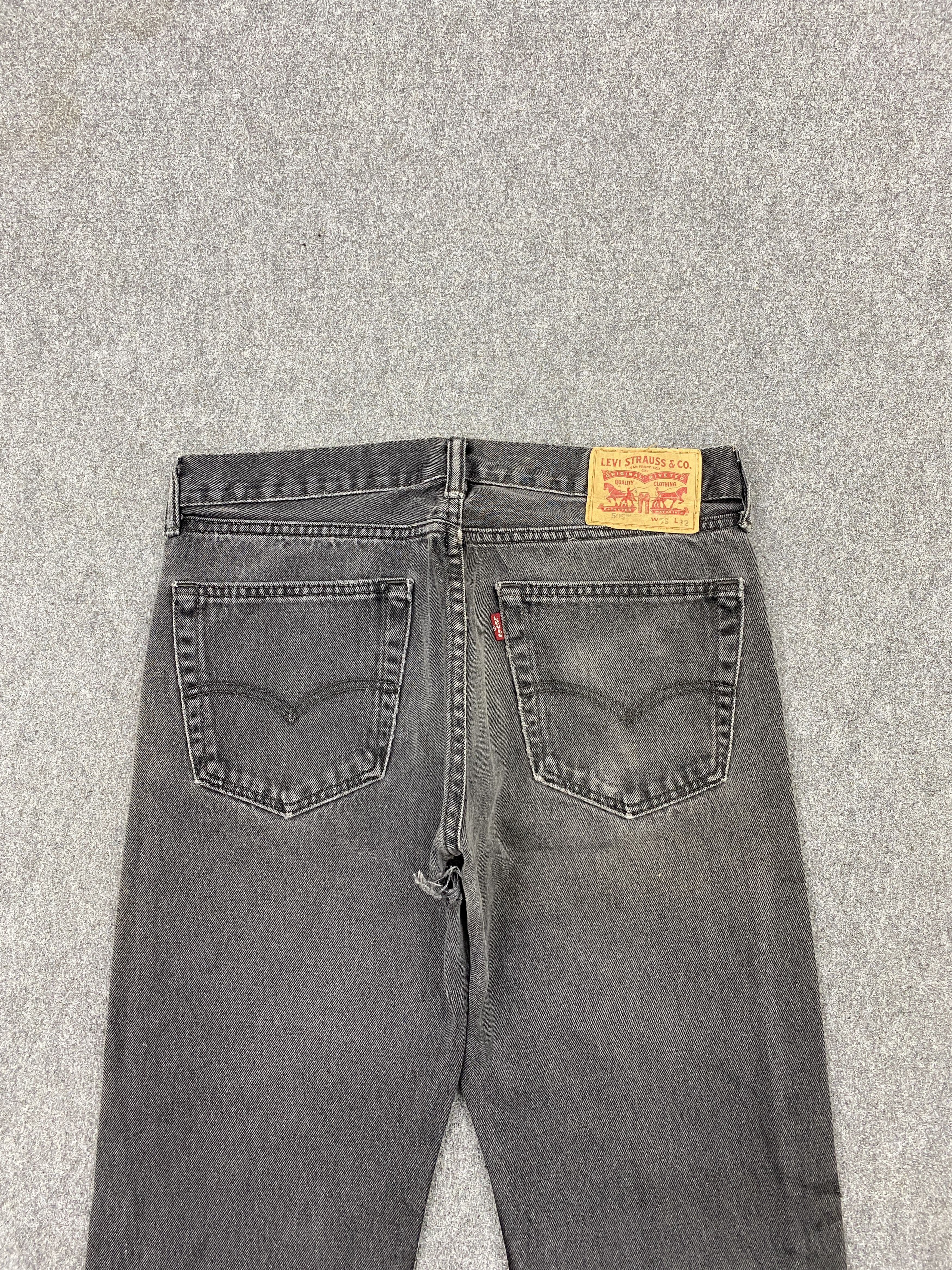 Levi's × Vintage Vintage Levis 505 Faded Black Denim Jeans Size US 32 / EU 48 - 4 Thumbnail