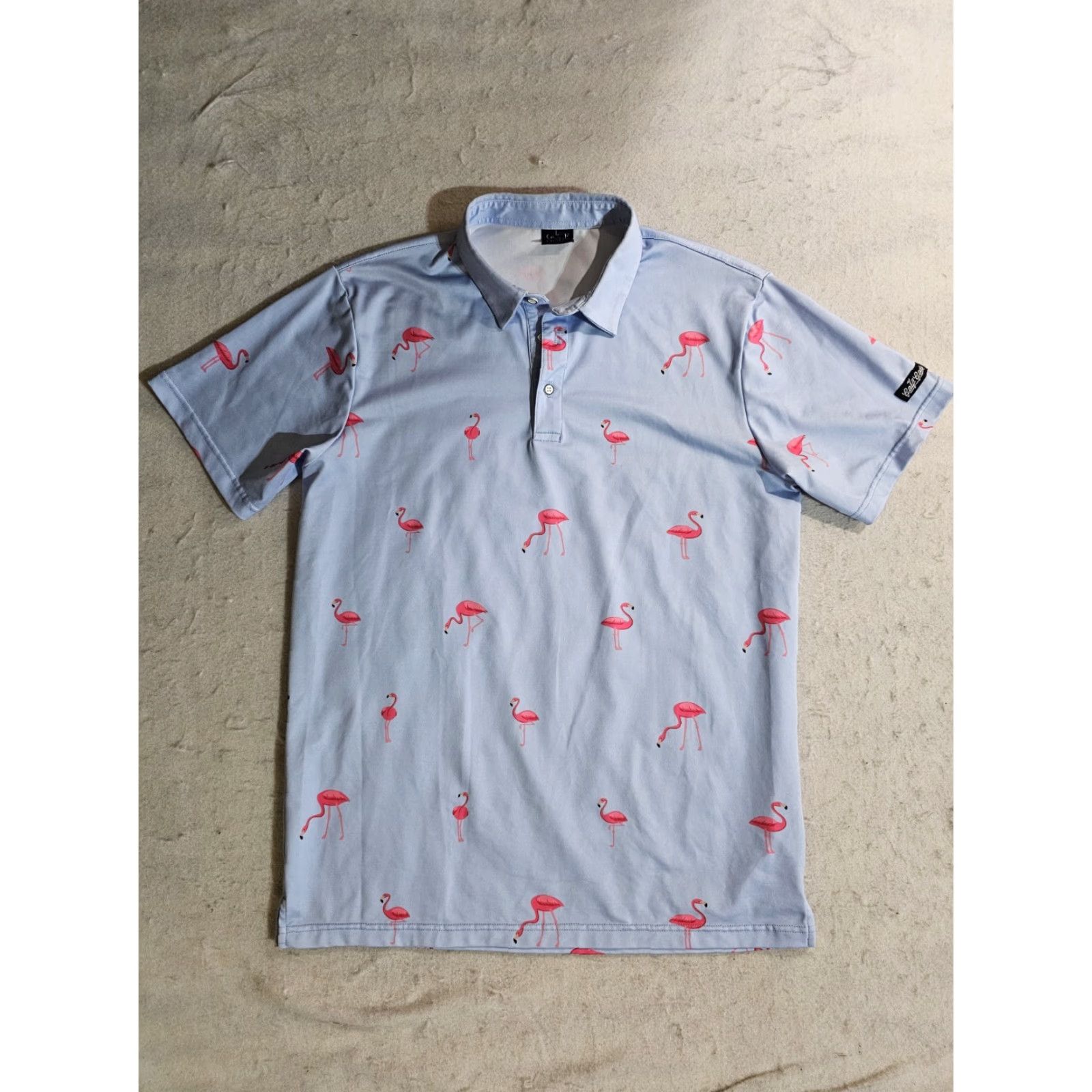 Vintage VINTAGE Golf Gods Australia Flamingo Stretch Performance Polo Shirt Short Sleeve Size Lg Size US L / EU 52-54 / 3 - 2 Thumbnail
