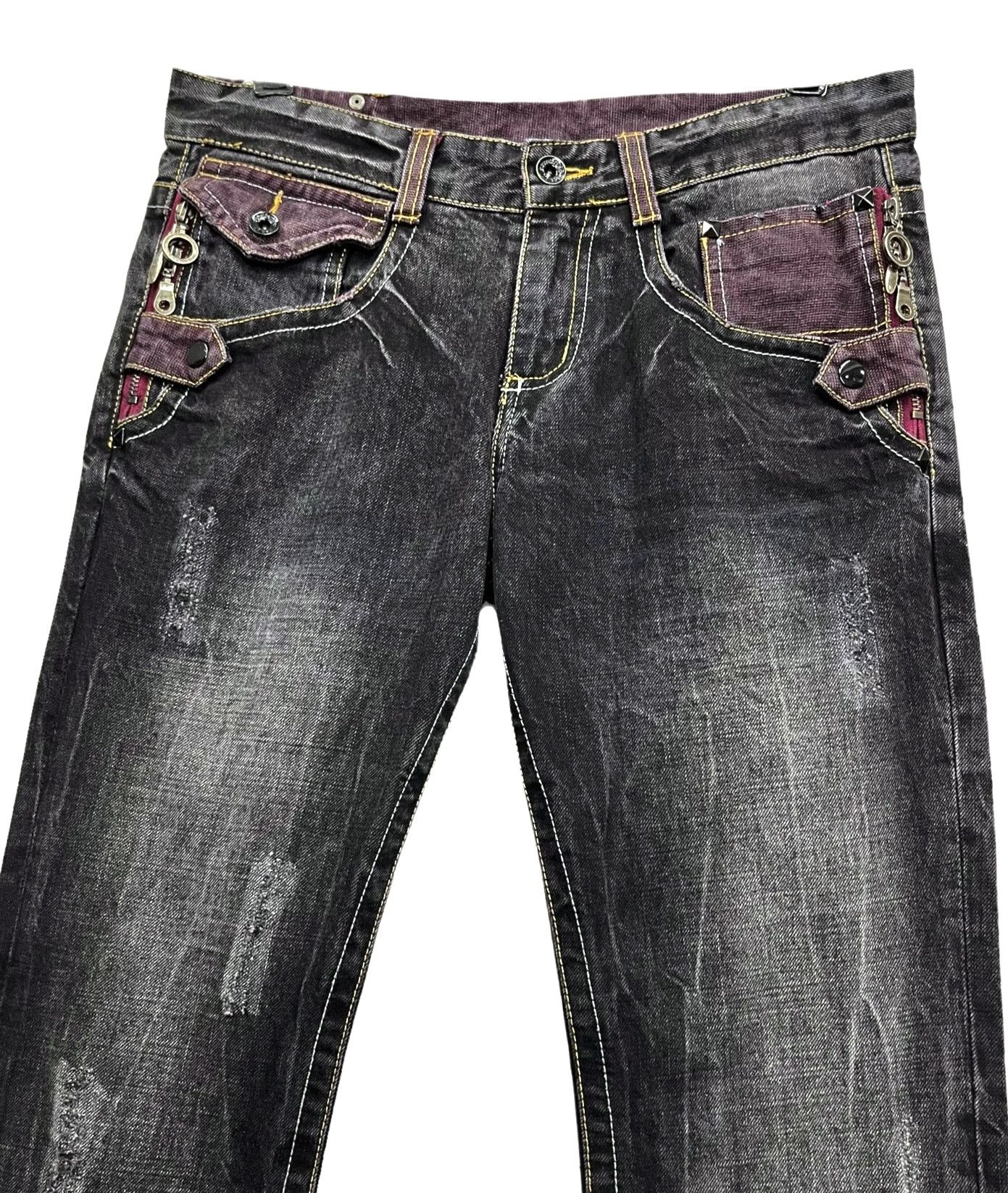 semanticdesign FYE🤘🏼SEMANTIC DESIGN Punk Multi Head Zipper Clawmark Flare Size US 30 / EU 46 - 7 Thumbnail