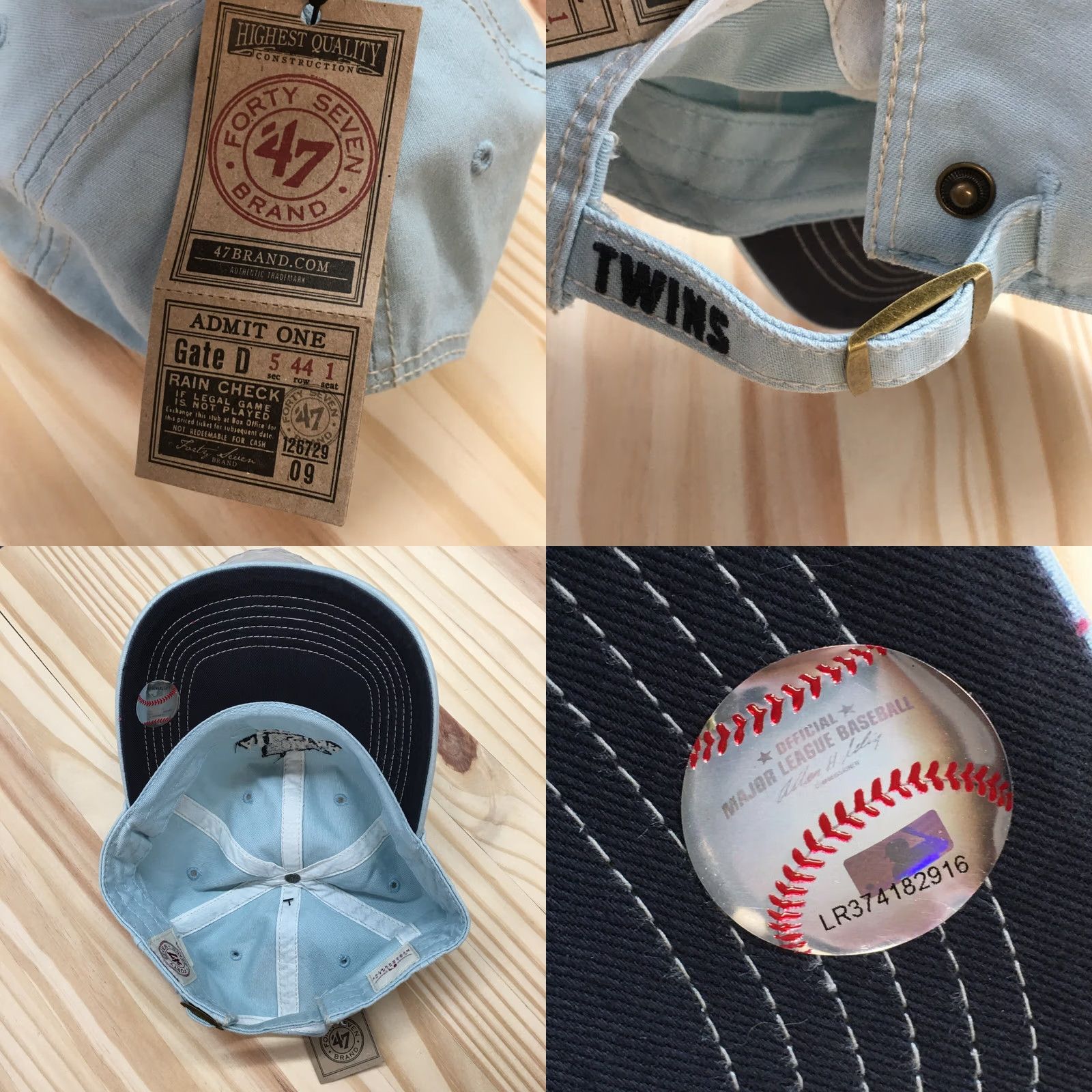 47 47 Minnesota Twins All Star Game Baseball Hat Men Beige OS Embroidered Logo NEW Size ONE SIZE - 8 Thumbnail