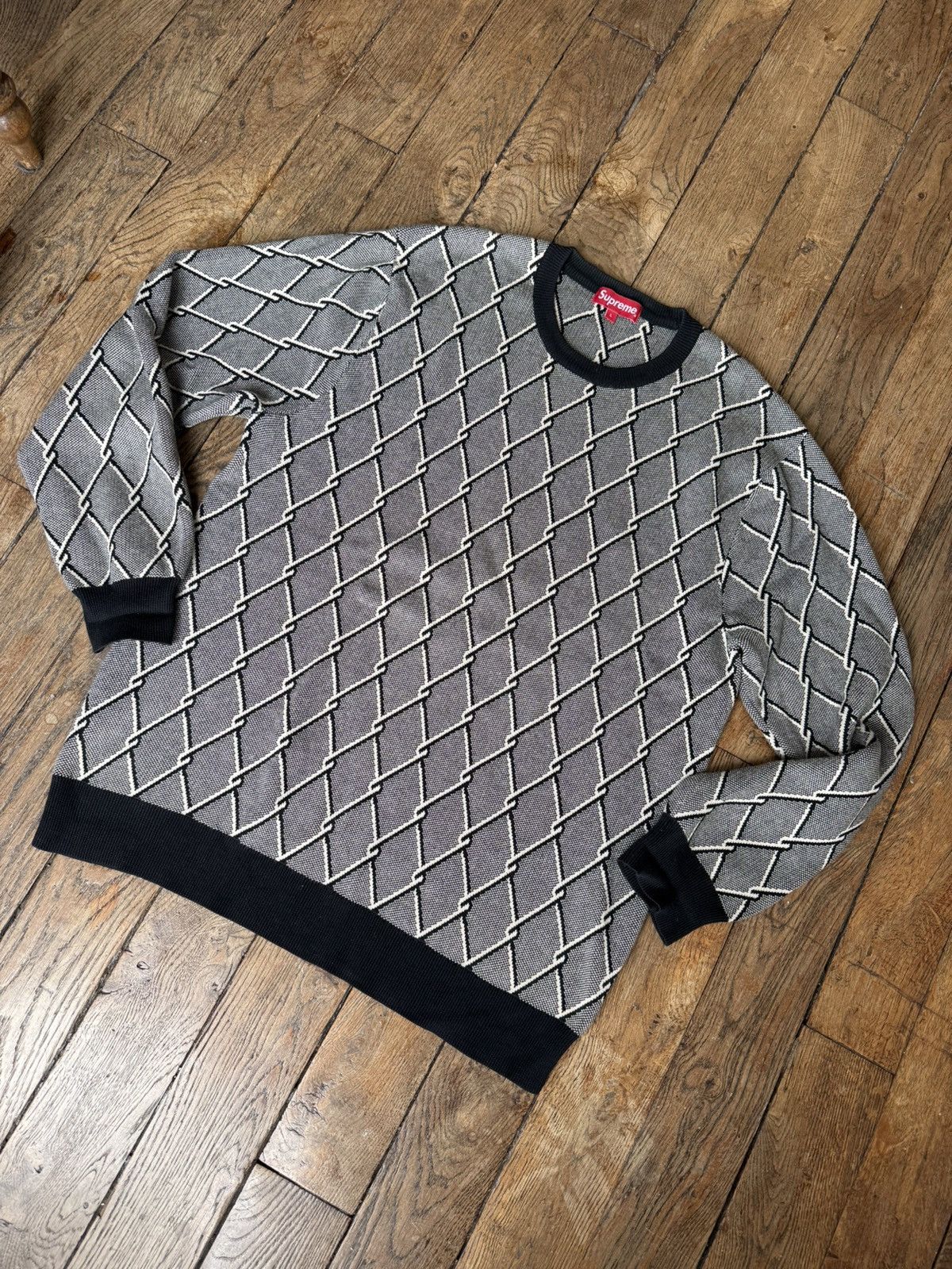 Supreme Supreme Chain Link Sweater FW14 Size US L / EU 52-54 / 3 - 10 Thumbnail