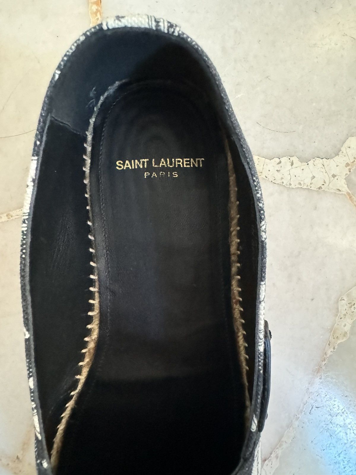 Saint Laurent Paris SAINT LAURENT Vinyl Printed Espadrilles Size US 9 / EU 42 - 4 Thumbnail