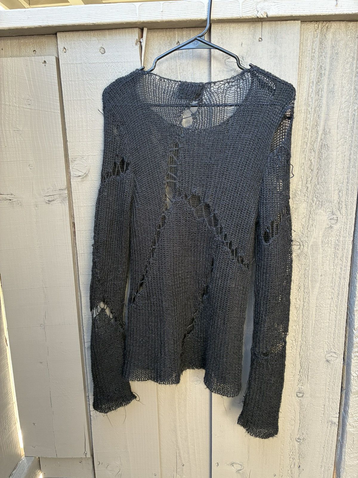 Number (N)ine Number (n)ine spider ss04 destroyed web knit sweater Size US S / EU 44-46 / 1 - 3 Thumbnail