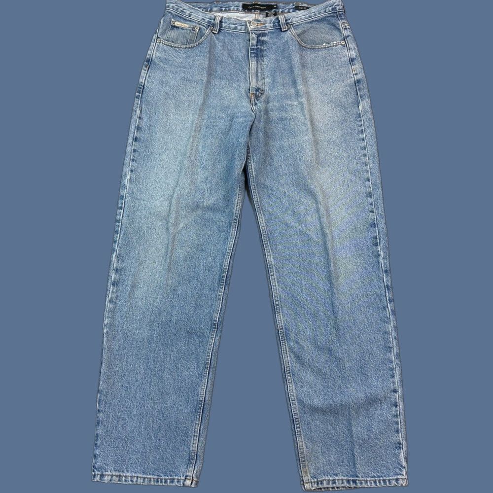 Calvin Klein VINTAGE Calvin Klein Jeans Mens 36x32 Double Stone Wash Denim Easy Fit 90s Y2K Jeans Mens Regular 5-Pocket Blue Autumn 90s Mens Size US 36 / EU 52 - 1 Thumbnail