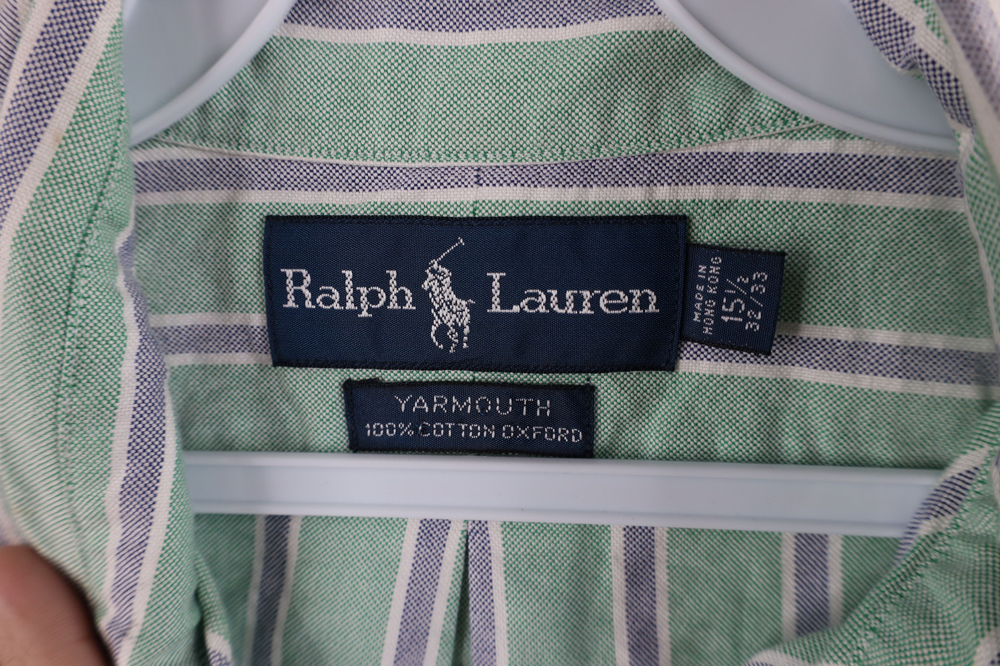 Ralph Lauren × Vintage Vintage 90s Ralph Lauren Yarmouth Oxford Button Shirt Size US M / EU 48-50 / 2 - 8 Thumbnail