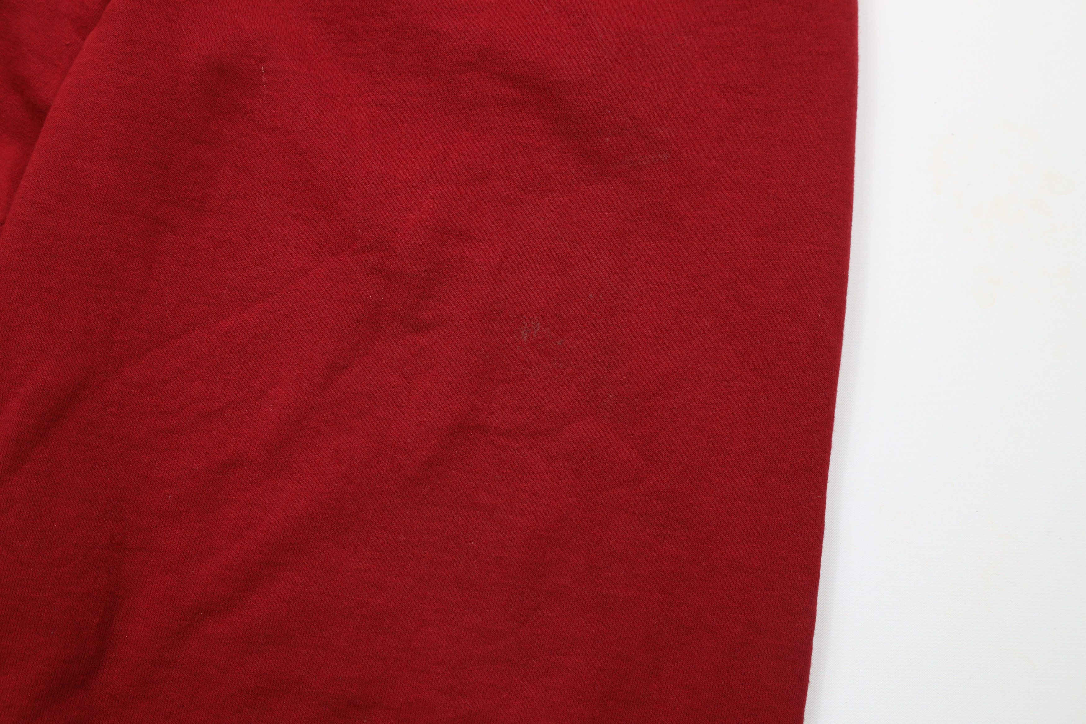 Vintage Vintage 90s Streetwear Blank Cuffed Sweatpants Joggers Red Size US 36 / EU 52 - 7 Thumbnail