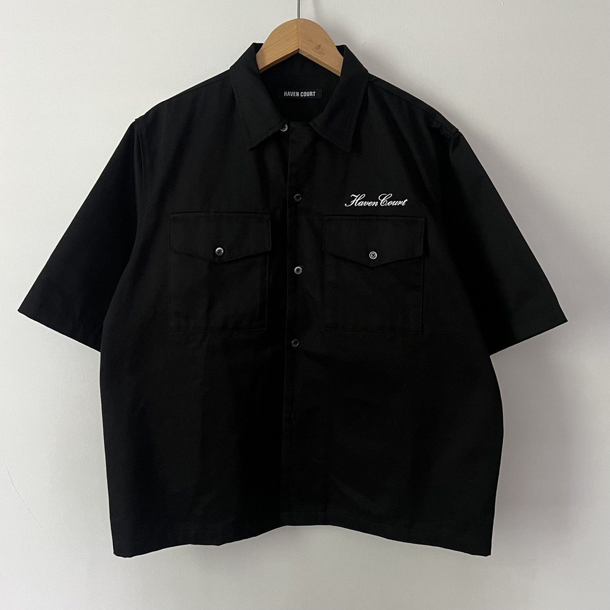 image of Haven Court Work Shirt Size XL in Black, Men's