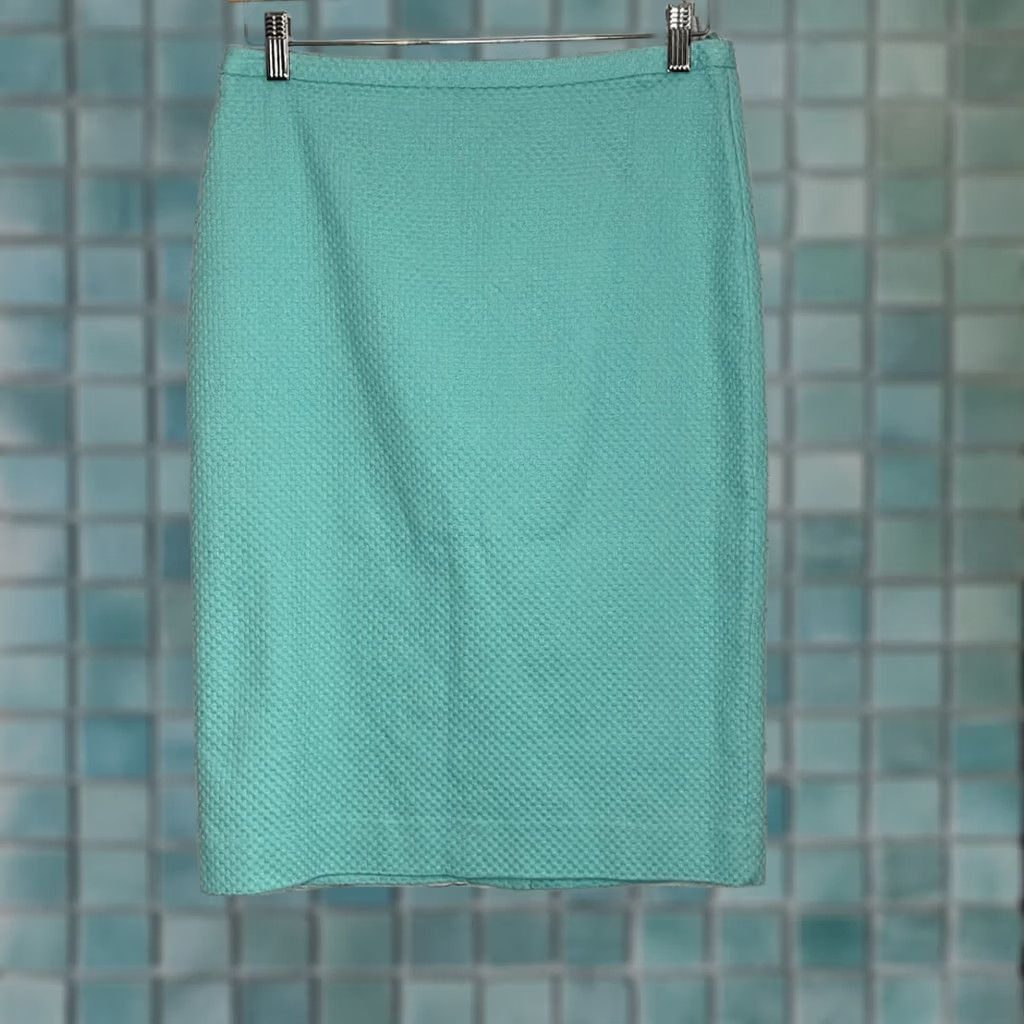 Vintage VINTAGE? Pure Collection Skirt Women Mint Green Teal Pencil Straight 4 Knee Length Green Women 4 Pencil Skirt Size 27" / US 4 / IT 40 - 1 Thumbnail