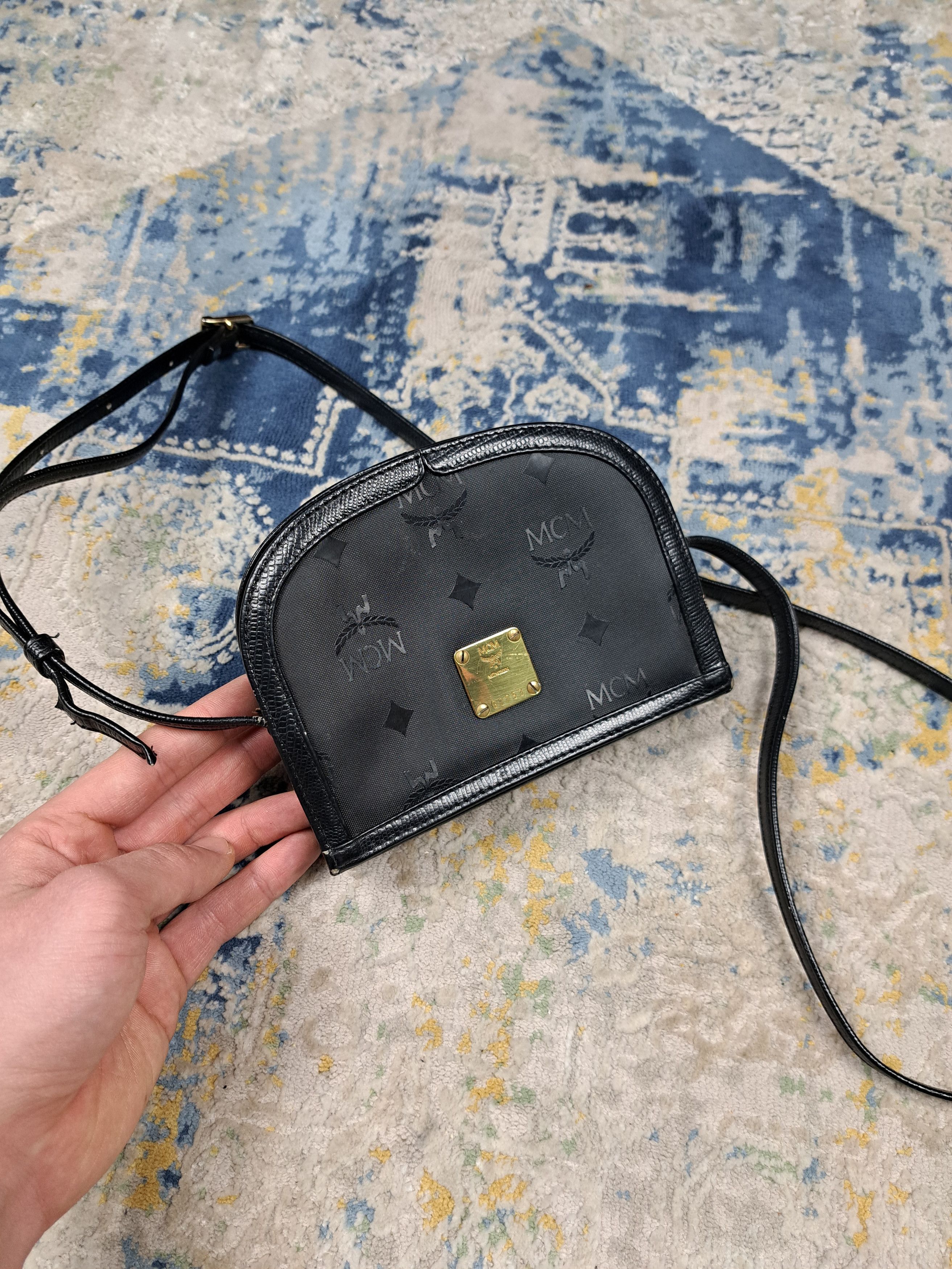 MCM VTG 80s MCM Monogram Crossbody Mini Bag Designer Size ONE SIZE - 1 Thumbnail
