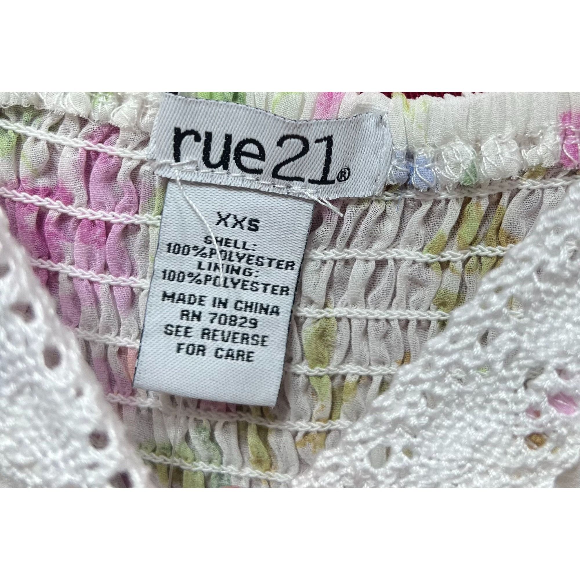 rue21 Rue 21 - Women's Summer Sleeveless High Low Hem Ruffle Flora Size XXS / US 00 / IT 34 - 8 Thumbnail