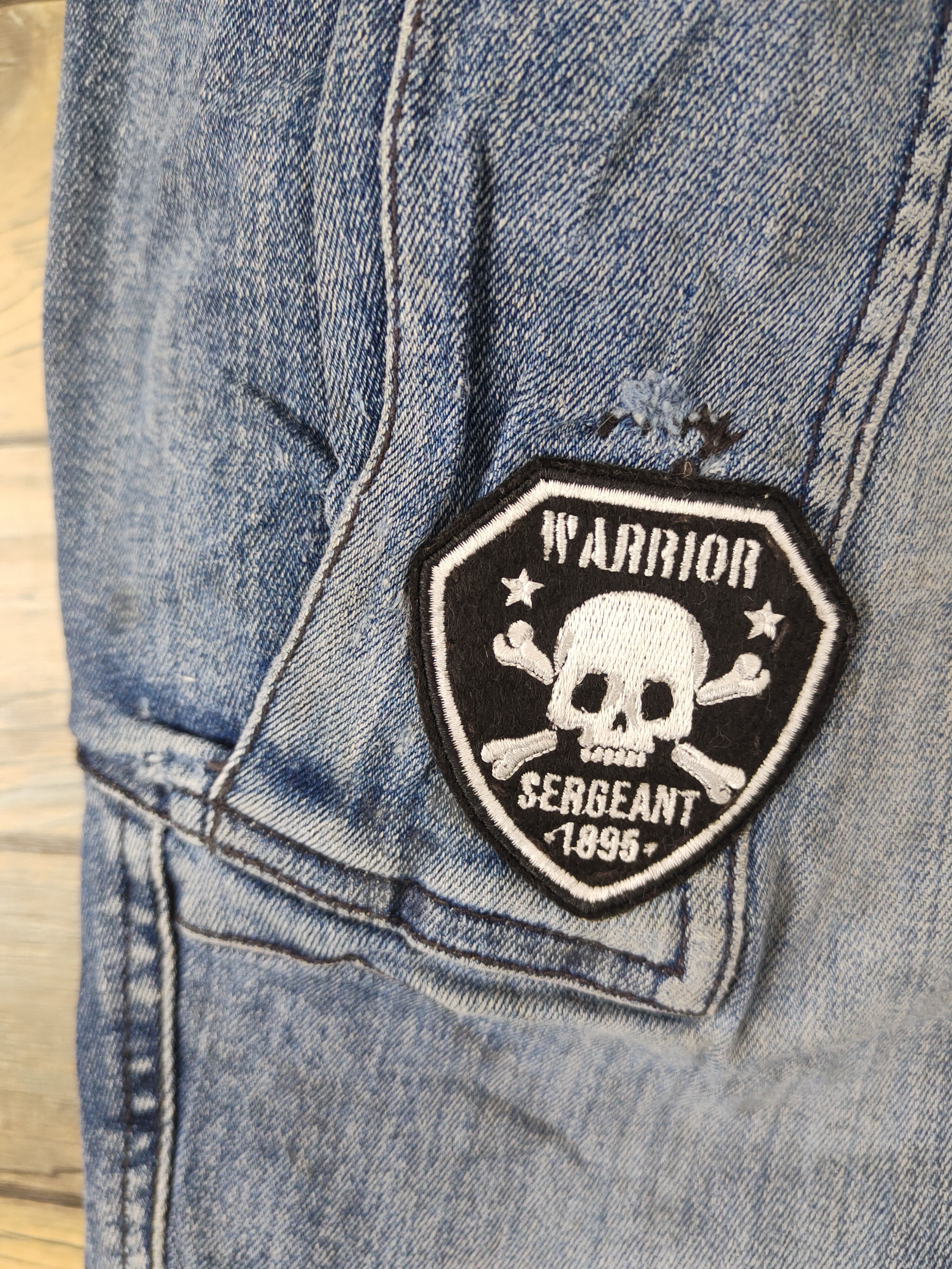 Japanese Brand Hummer tactical Distressed Ripped denim Jeans #W1865 Size US 33 - 4 Thumbnail