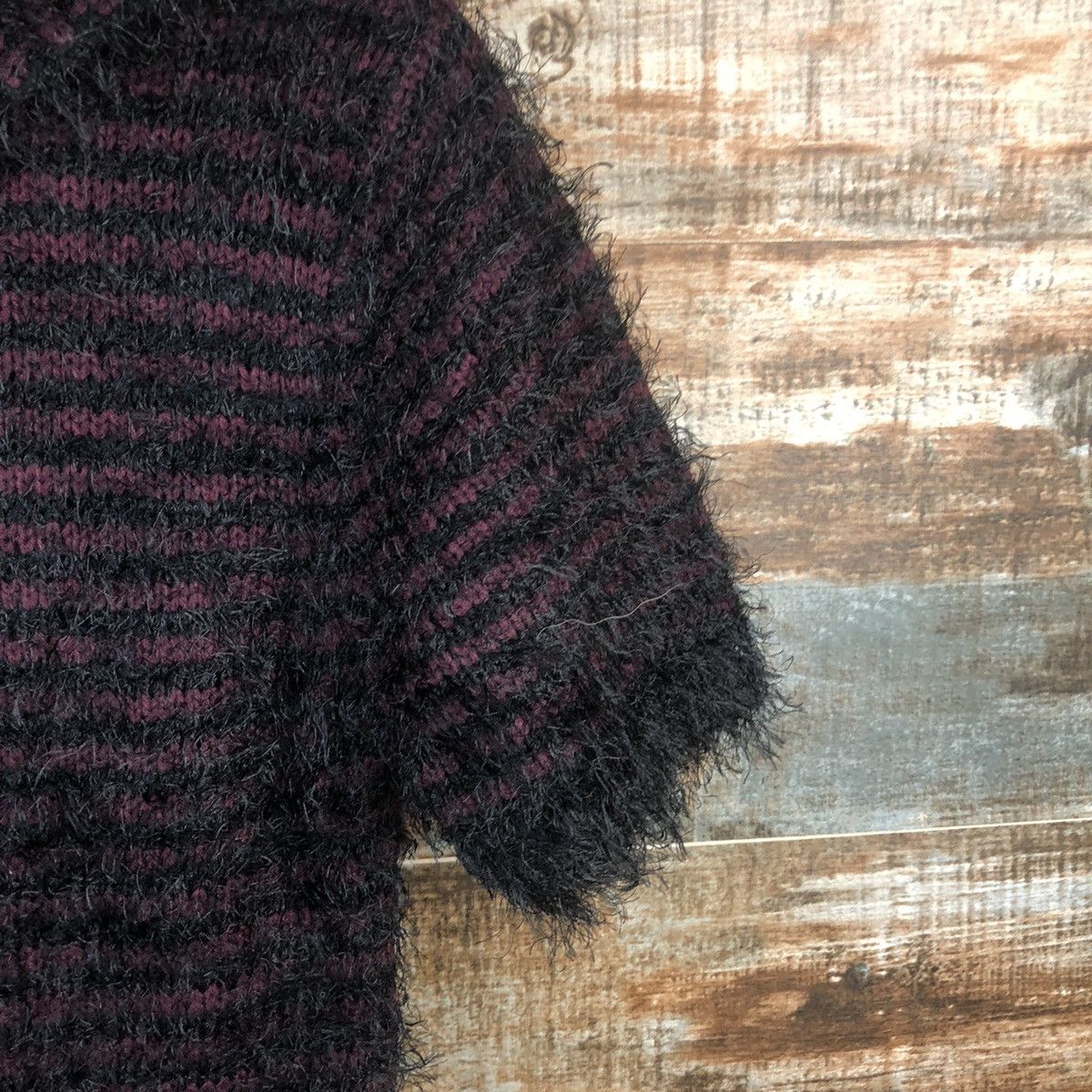 Homespun Knitwear × Japanese Brand DL Cherry Couture Maroon mohair Knitwear #C042 Size S / US 4 / IT 40 - 9 Thumbnail