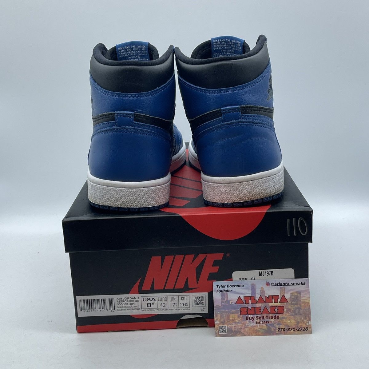 Nike Air Jordan 1 high dark marina blue Size US 8.5 / EU 41-42 - 3 Thumbnail