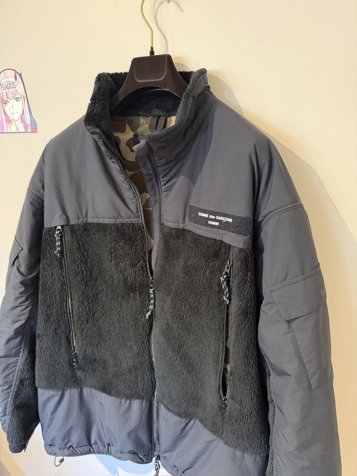 Comme des Garcons Comme des Garçons Homme Fleece Panel Zip Jacket Size US XL / EU 56 / 4 - 3 Thumbnail